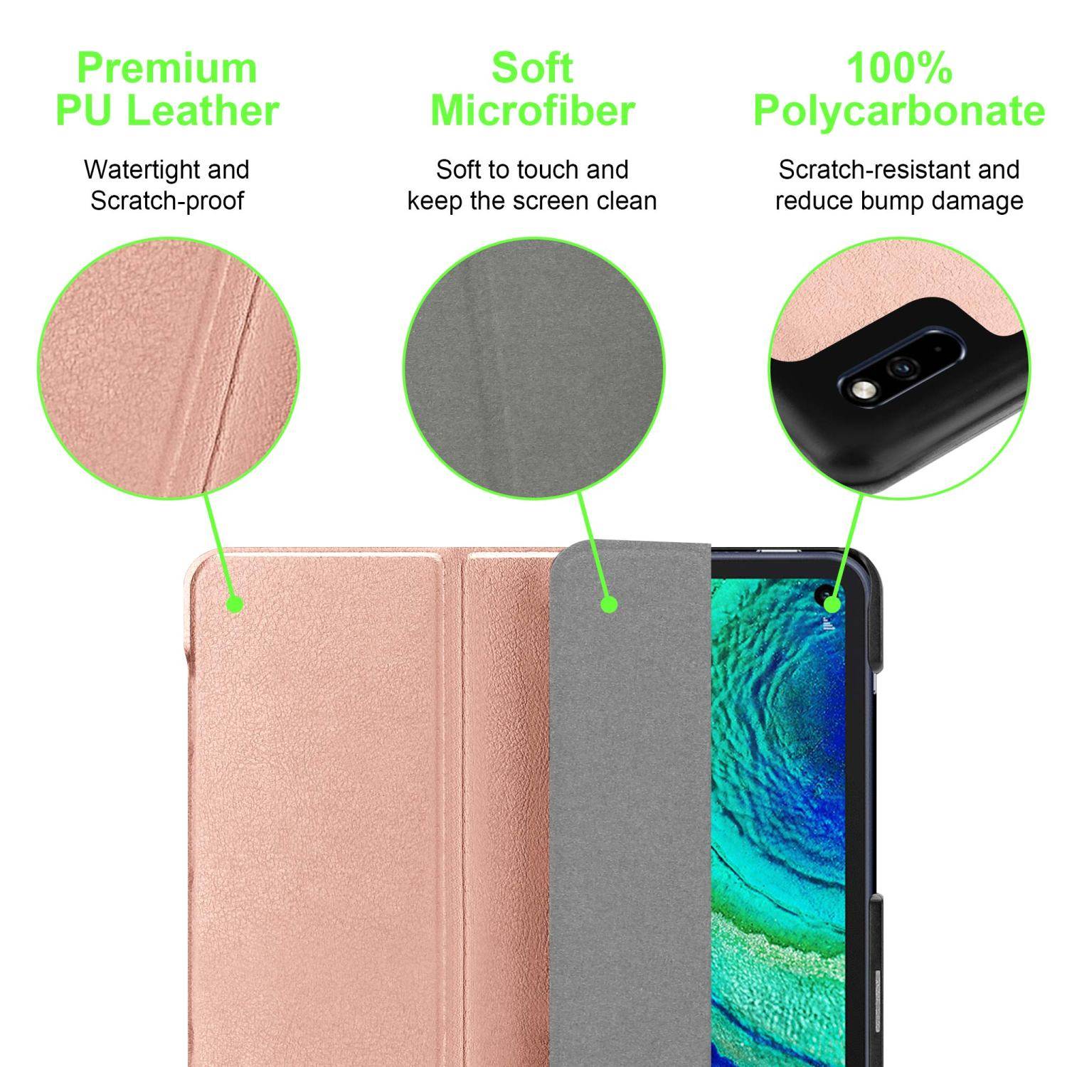 Cadorabo Schutzhülle für Huawei MatePad PRO (10.8 Zoll) Tablet Hülle in Rosa Etui Case Cover Tasche Auto Wake up