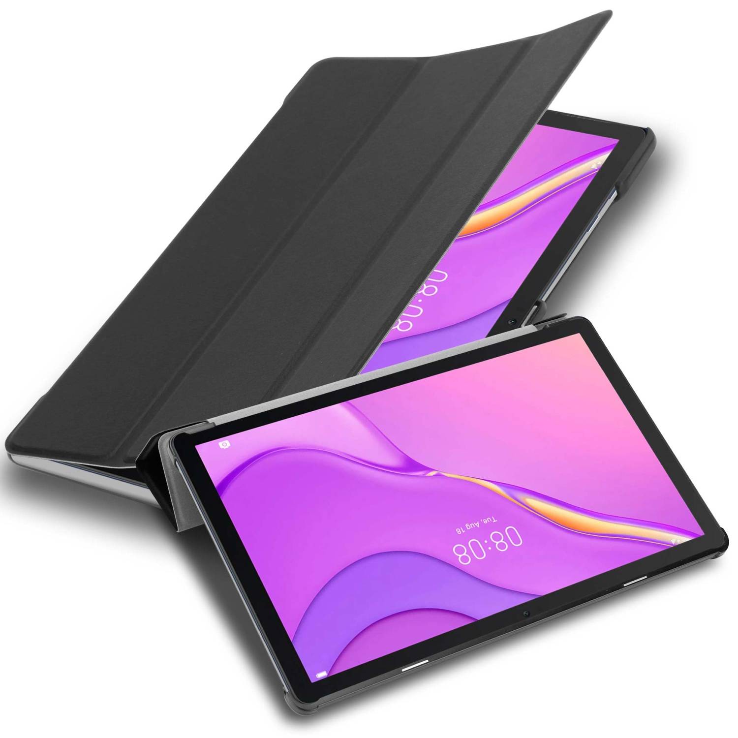 Cadorabo Hülle für Huawei MatePad T 10 (9.7 Zoll) / T 10s (10.1 Zoll) Tablet Hülle in Schwarz Schutzhülle Etui Case