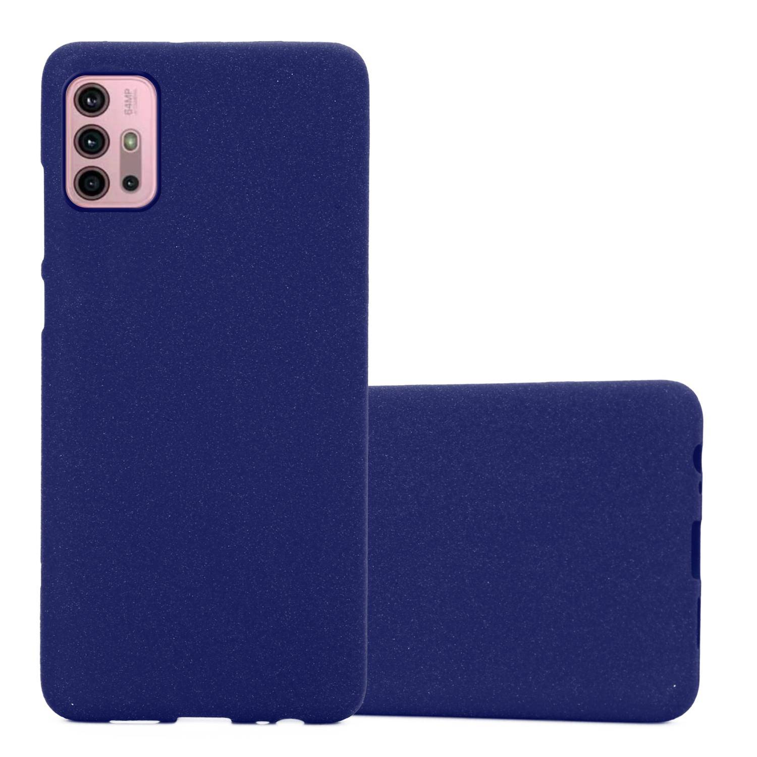 Cadorabo Schutzhülle für Motorola MOTO G10 / G30 Hülle in Blau Handyhülle TPU Etui Cover Case