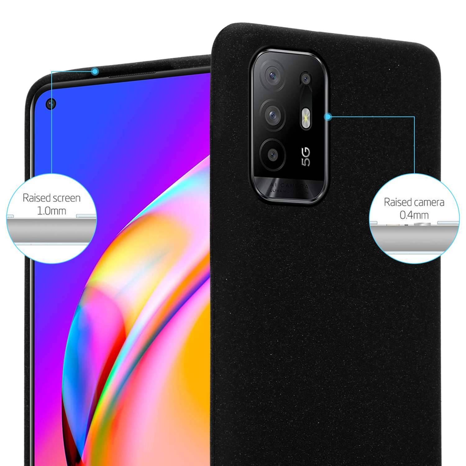Cadorabo Schutzhülle für Oppo A94 5G Hülle in Schwarz Handyhülle TPU Etui Cover Case