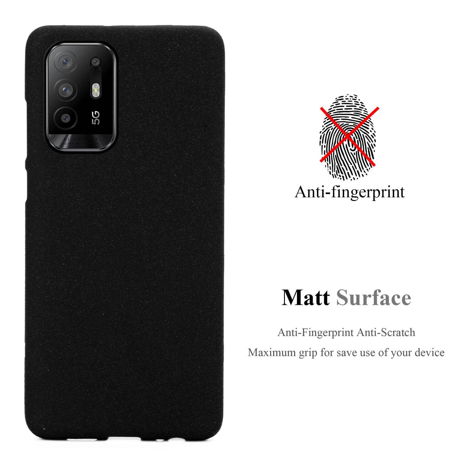 Cadorabo Schutzhülle für Oppo A94 5G Hülle in Schwarz Handyhülle TPU Etui Cover Case