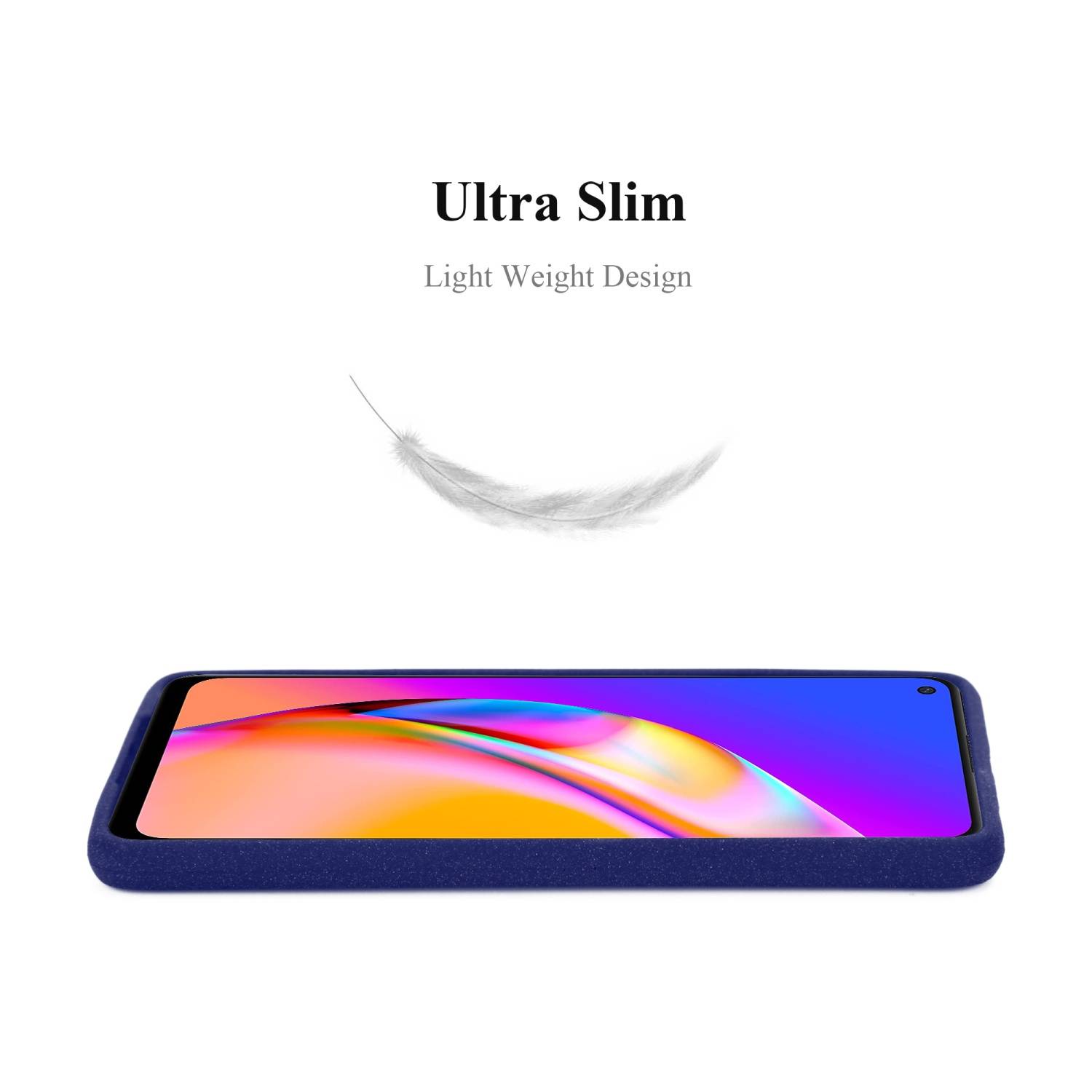 Cadorabo Schutzhülle für Oppo A94 5G Hülle in Blau Handyhülle TPU Etui Cover Case