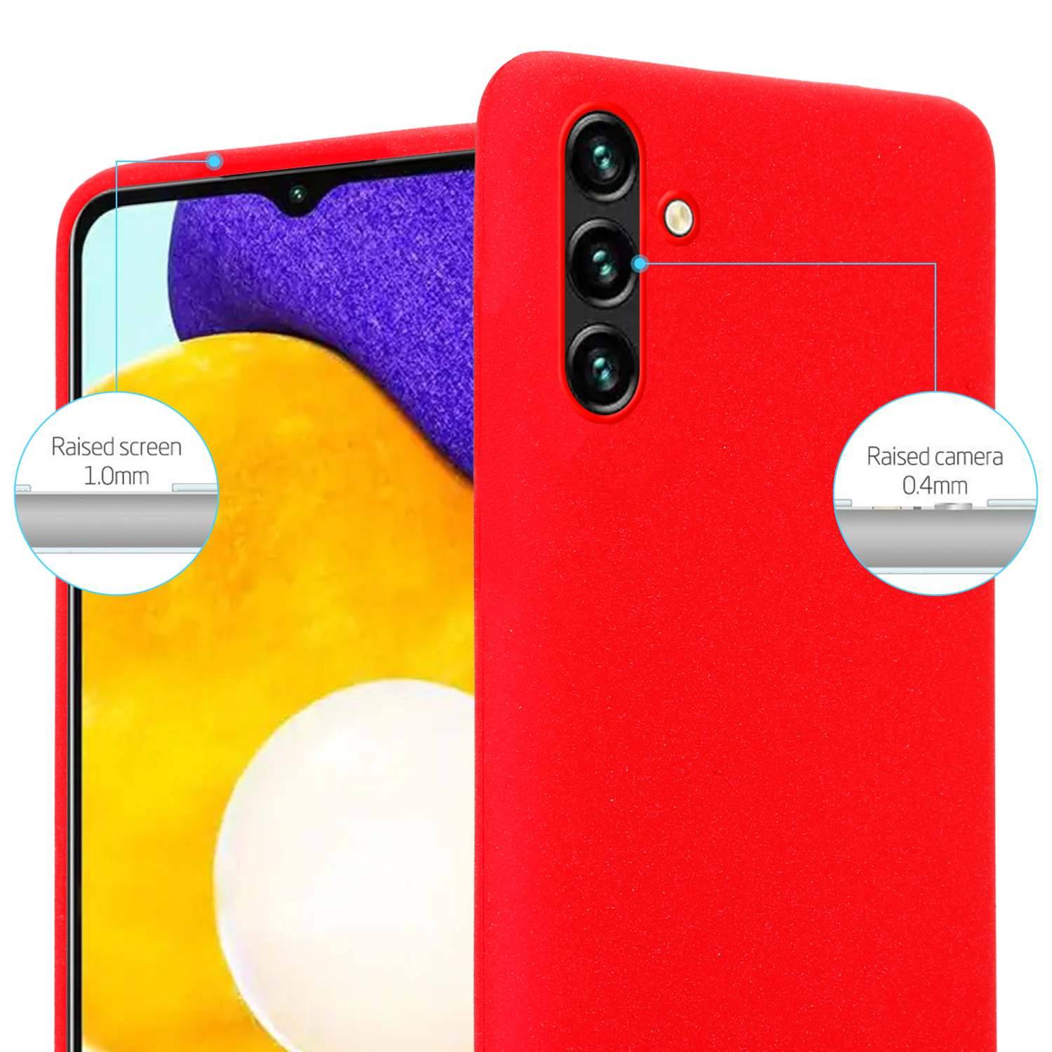Cadorabo Schutzhülle für Samsung Galaxy A13 5G Hülle in Rot Handyhülle TPU Etui Cover Case