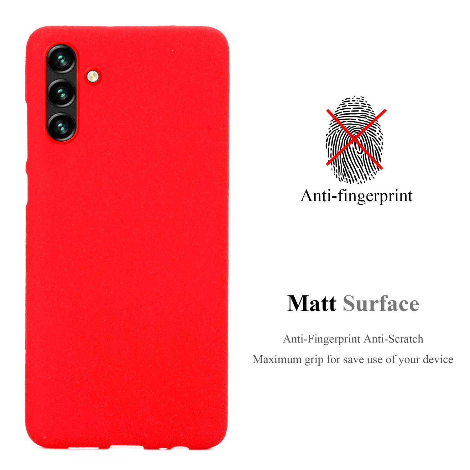 Cadorabo Schutzhülle für Samsung Galaxy A13 5G Hülle in Rot Handyhülle TPU Etui Cover Case