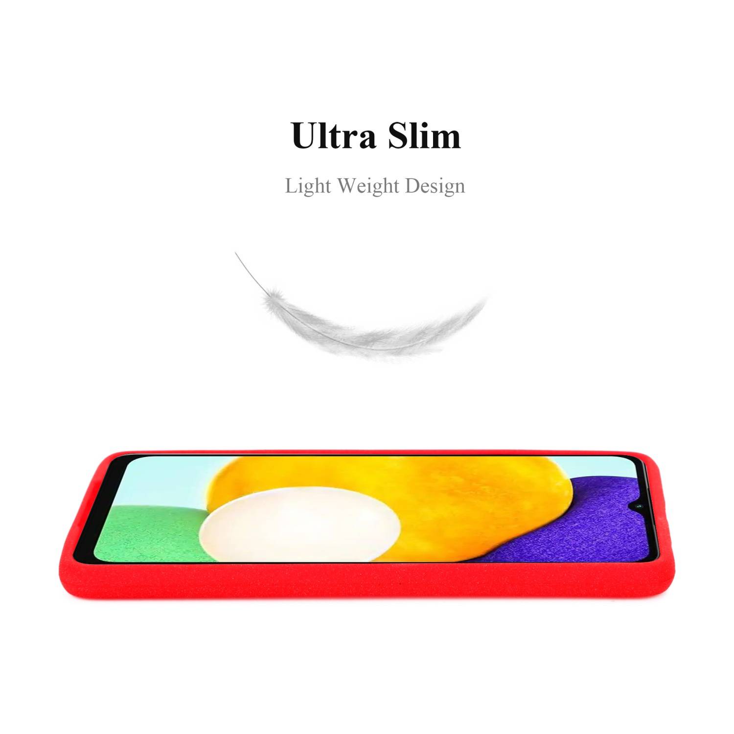 Cadorabo Schutzhülle für Samsung Galaxy A13 5G Hülle in Rot Handyhülle TPU Etui Cover Case