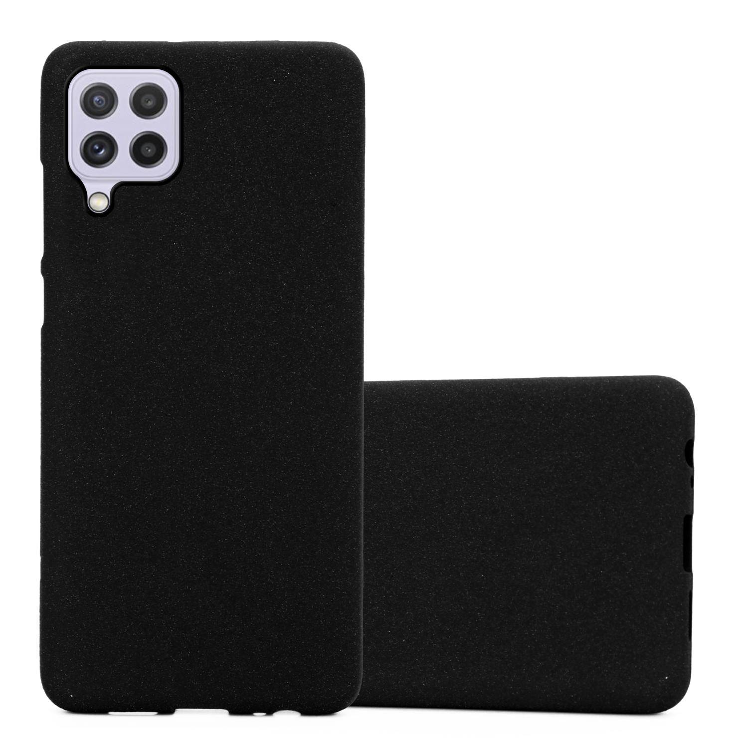 Cadorabo Schutzhülle für Samsung Galaxy A22 4G / M22 / M32 4G Hülle in Schwarz Handyhülle TPU Etui Cover Case