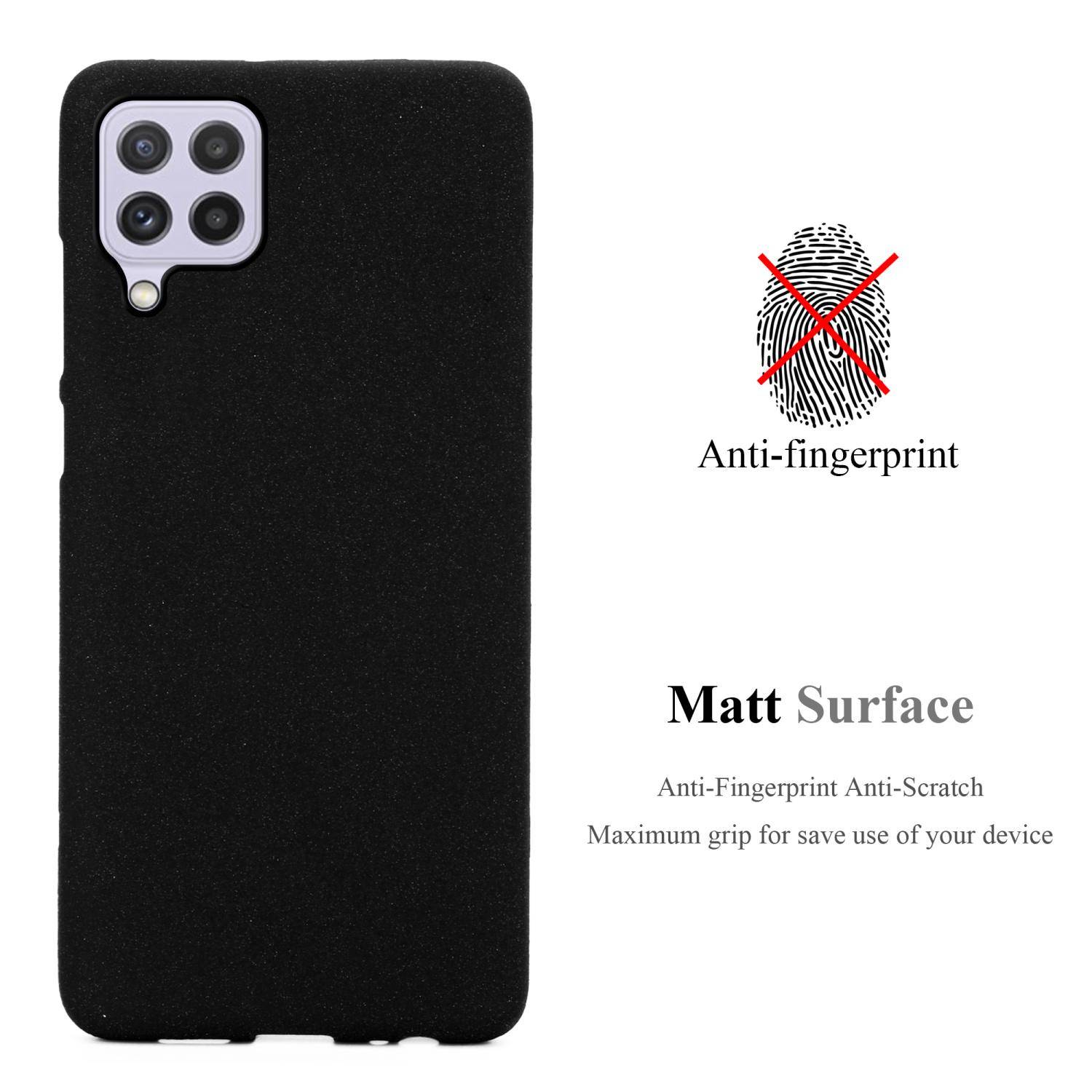 Cadorabo Schutzhülle für Samsung Galaxy A22 4G / M22 / M32 4G Hülle in Schwarz Handyhülle TPU Etui Cover Case
