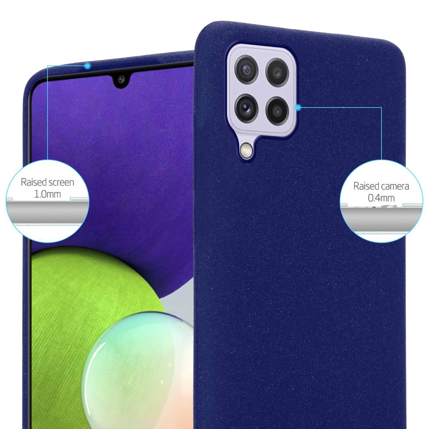 Cadorabo Schutzhülle für Samsung Galaxy A22 4G / M22 / M32 4G Hülle in Blau Handyhülle TPU Etui Cover Case
