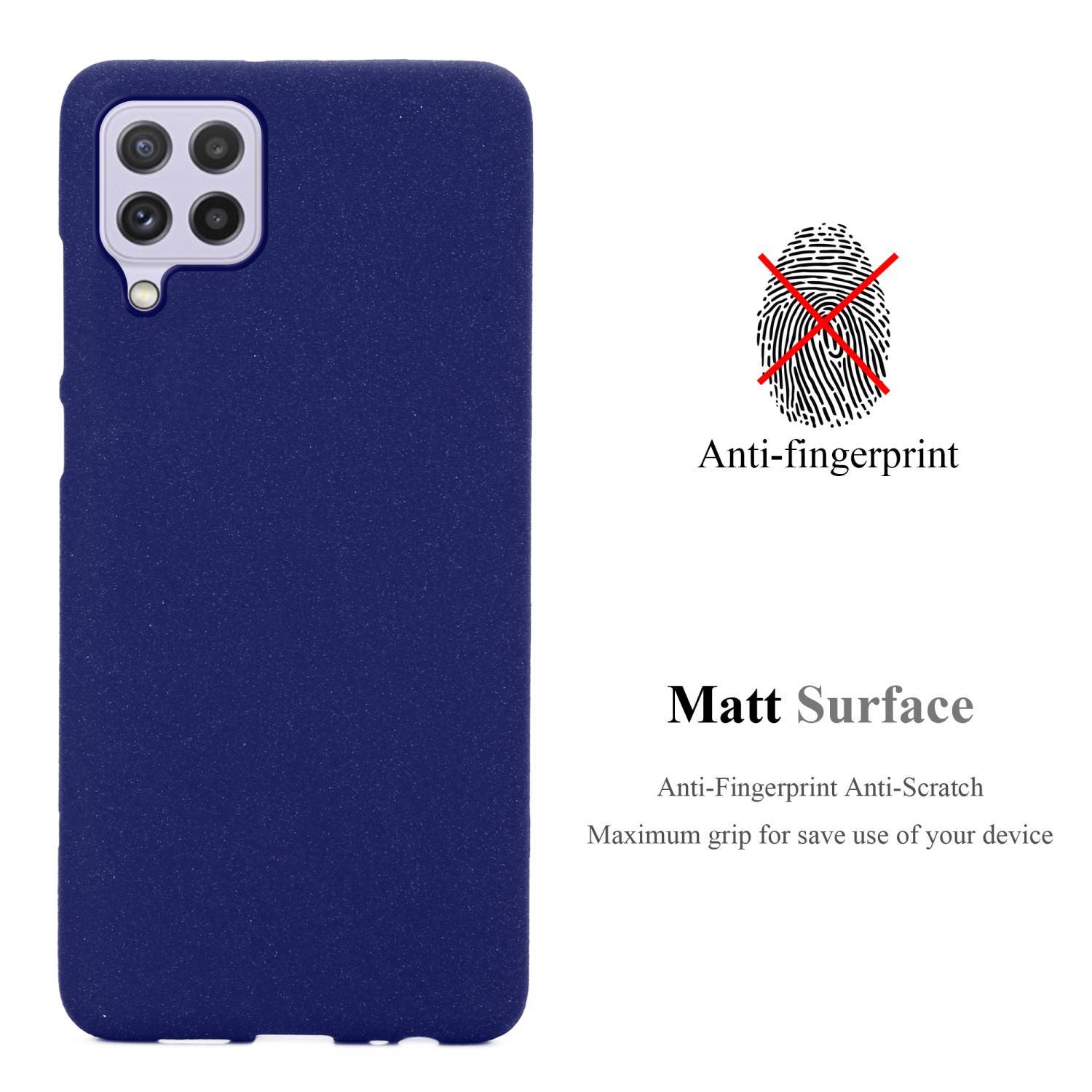 Cadorabo Schutzhülle für Samsung Galaxy A22 4G / M22 / M32 4G Hülle in Blau Handyhülle TPU Etui Cover Case