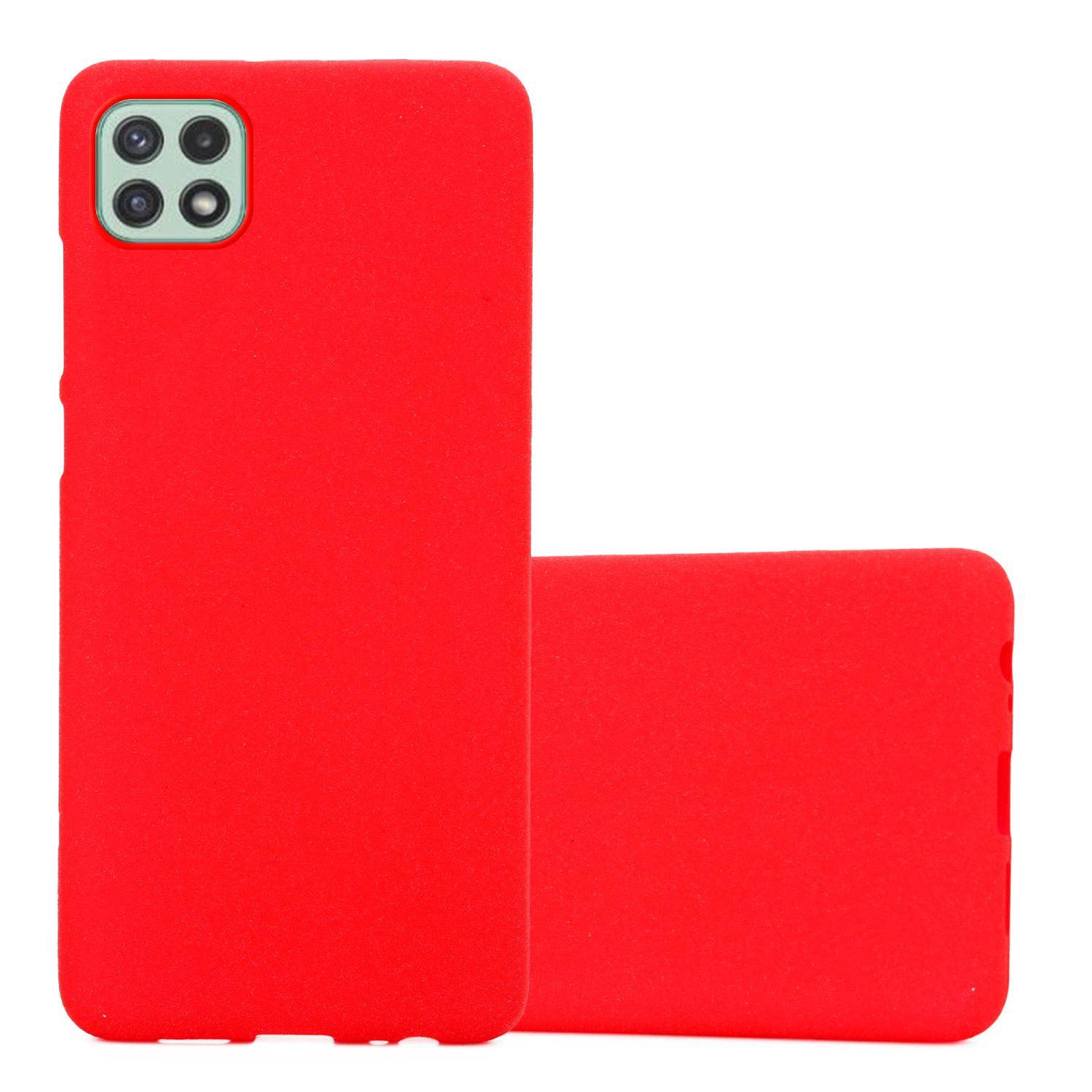 Cadorabo Schutzhülle für Samsung Galaxy A22 5G Hülle in Rot Handyhülle TPU Etui Cover Case