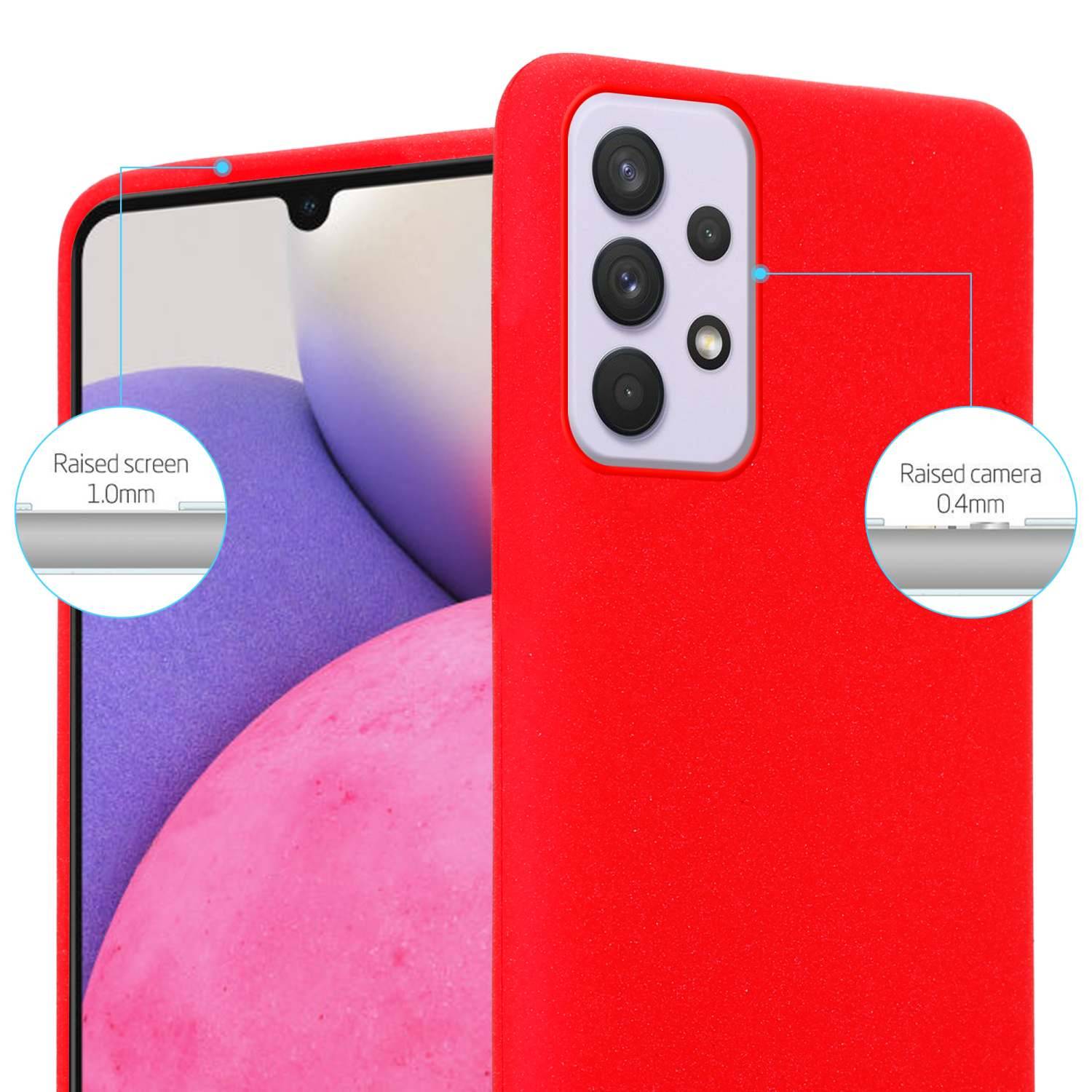 Cadorabo Schutzhülle für Samsung Galaxy A33 5G Hülle in Rot Handyhülle TPU Etui Cover Case