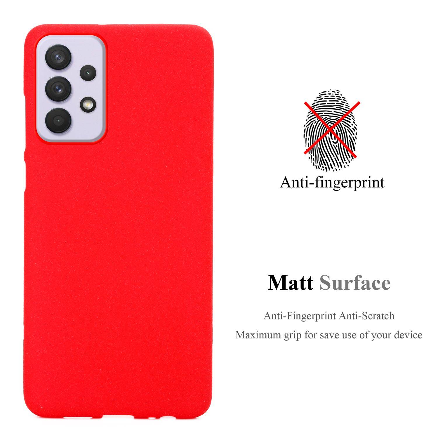 Cadorabo Schutzhülle für Samsung Galaxy A33 5G Hülle in Rot Handyhülle TPU Etui Cover Case