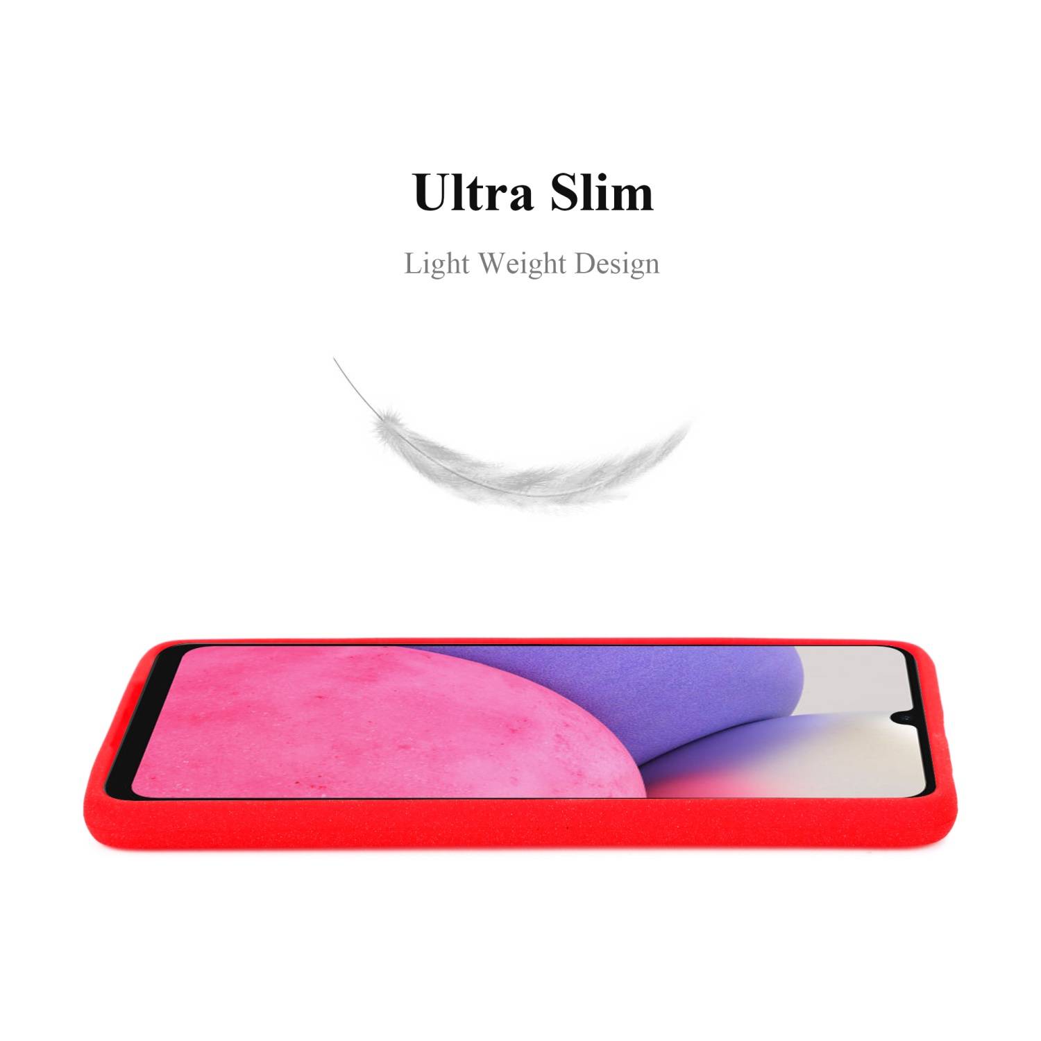 Cadorabo Schutzhülle für Samsung Galaxy A33 5G Hülle in Rot Handyhülle TPU Etui Cover Case