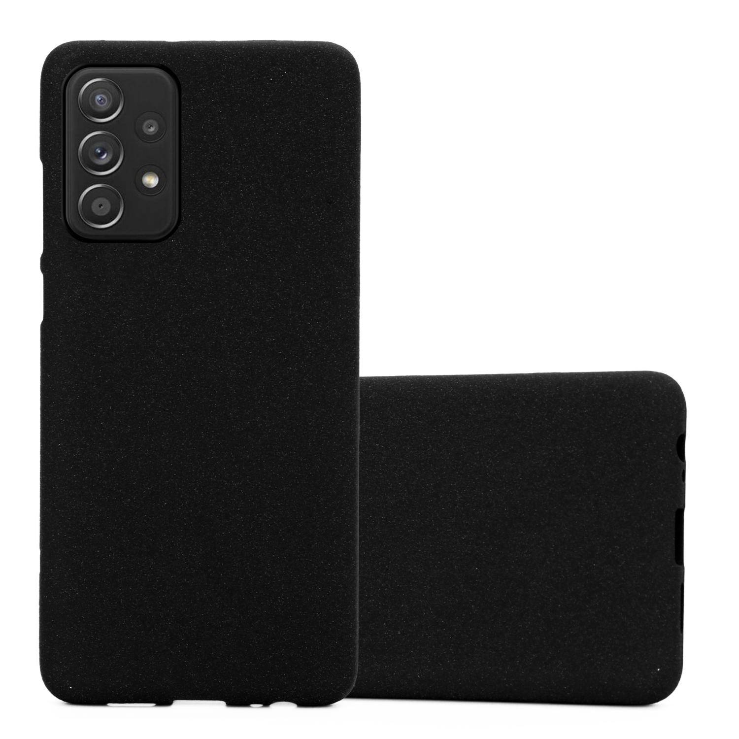 Cadorabo Schutzhülle für Samsung Galaxy A52 (4G / 5G) / A52s Hülle in Schwarz Handyhülle TPU Etui Cover Case