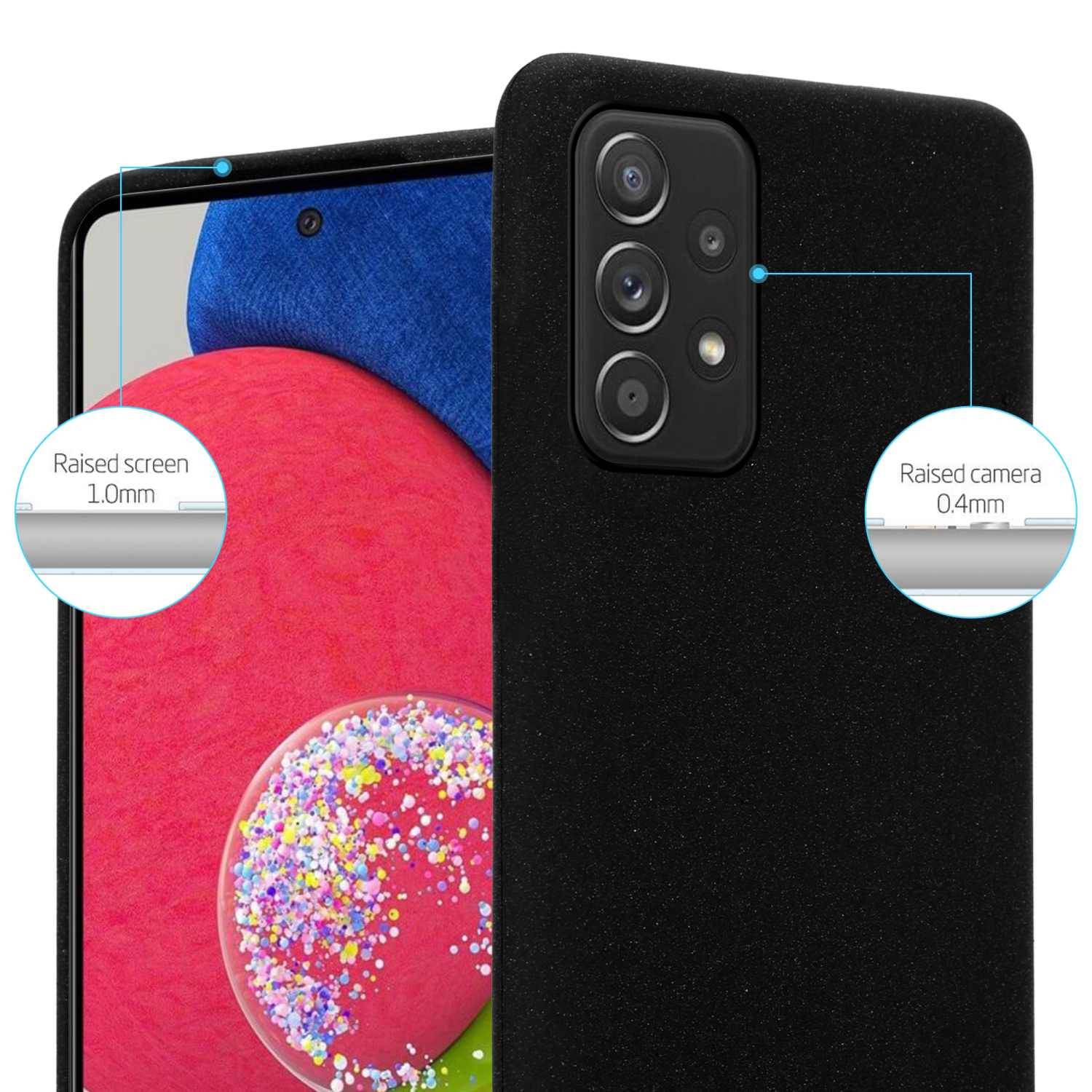 Cadorabo Schutzhülle für Samsung Galaxy A52 (4G / 5G) / A52s Hülle in Schwarz Handyhülle TPU Etui Cover Case
