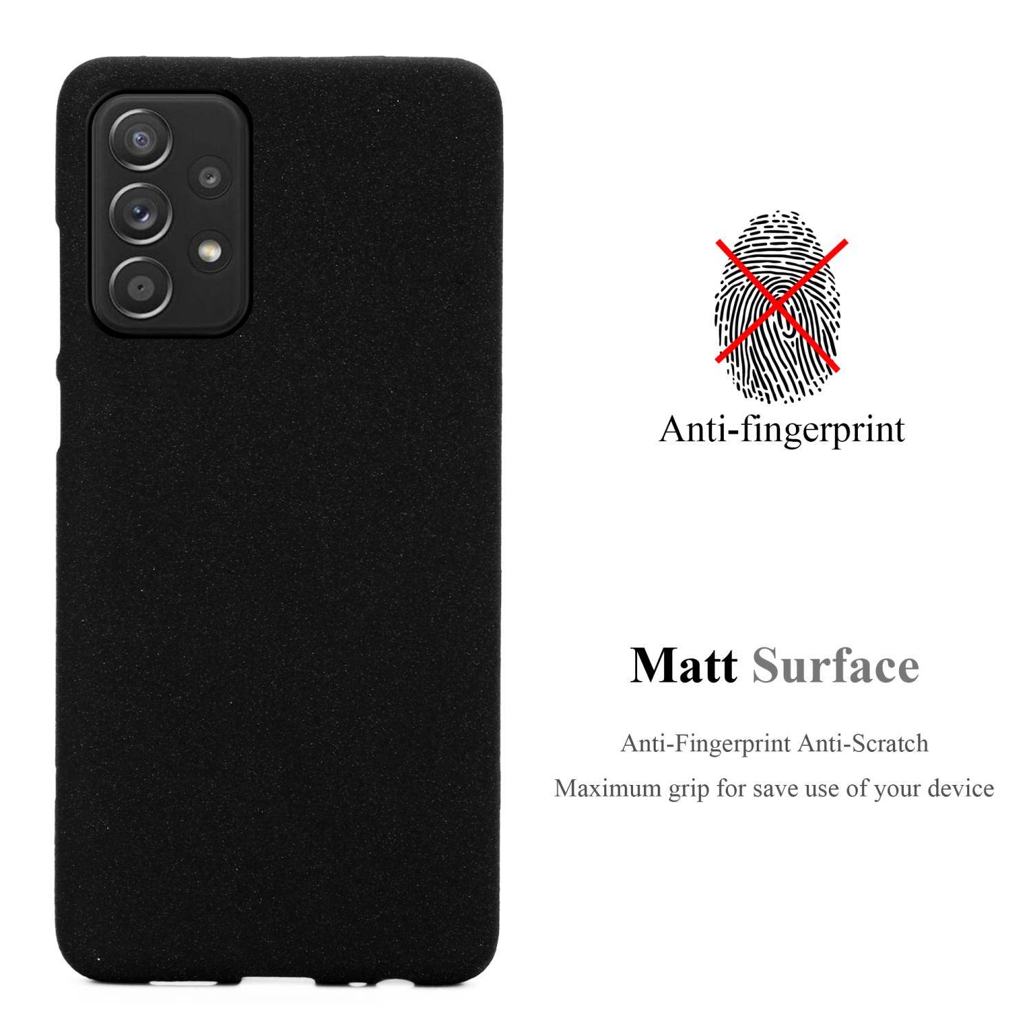 Cadorabo Schutzhülle für Samsung Galaxy A52 (4G / 5G) / A52s Hülle in Schwarz Handyhülle TPU Etui Cover Case