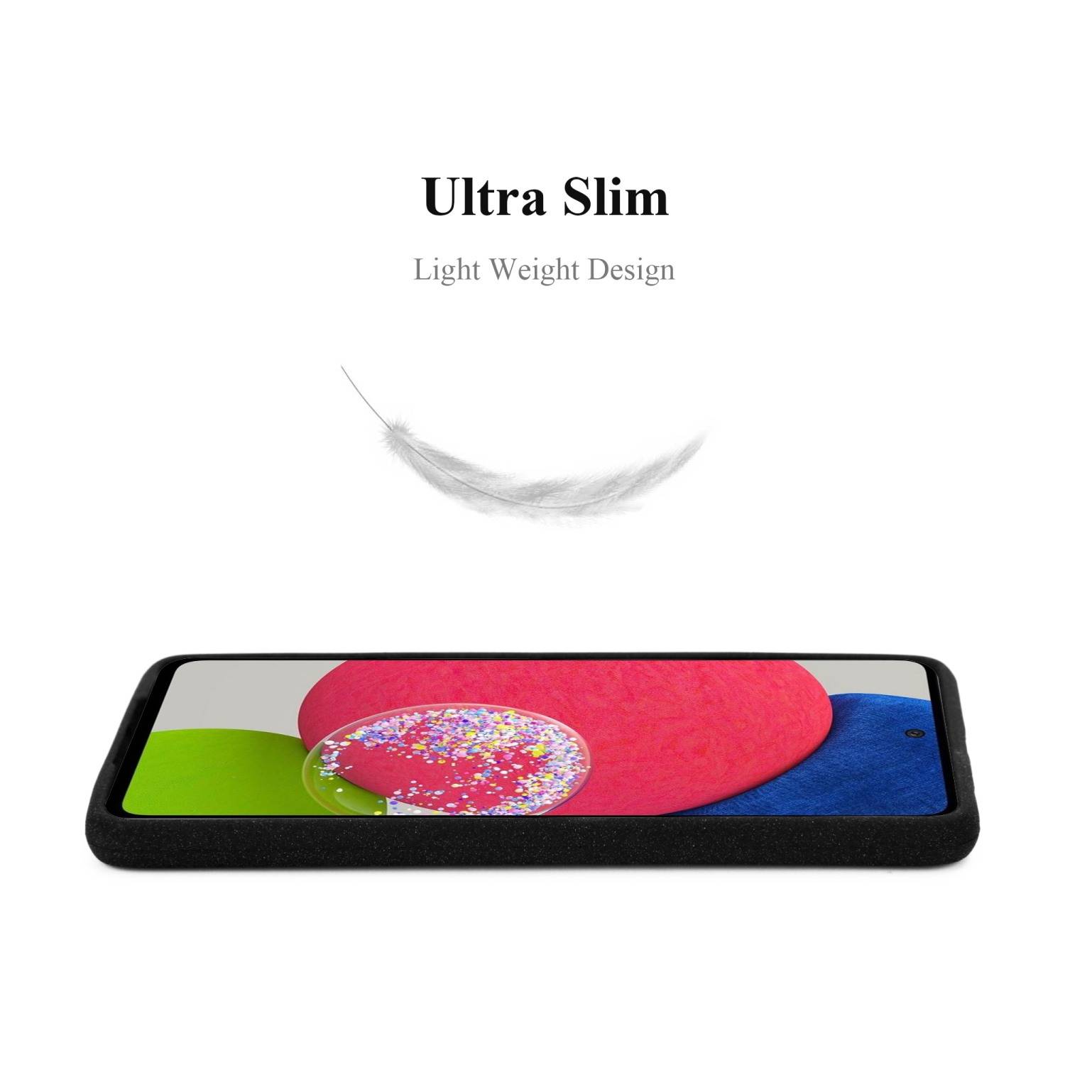 Cadorabo Schutzhülle für Samsung Galaxy A52 (4G / 5G) / A52s Hülle in Schwarz Handyhülle TPU Etui Cover Case