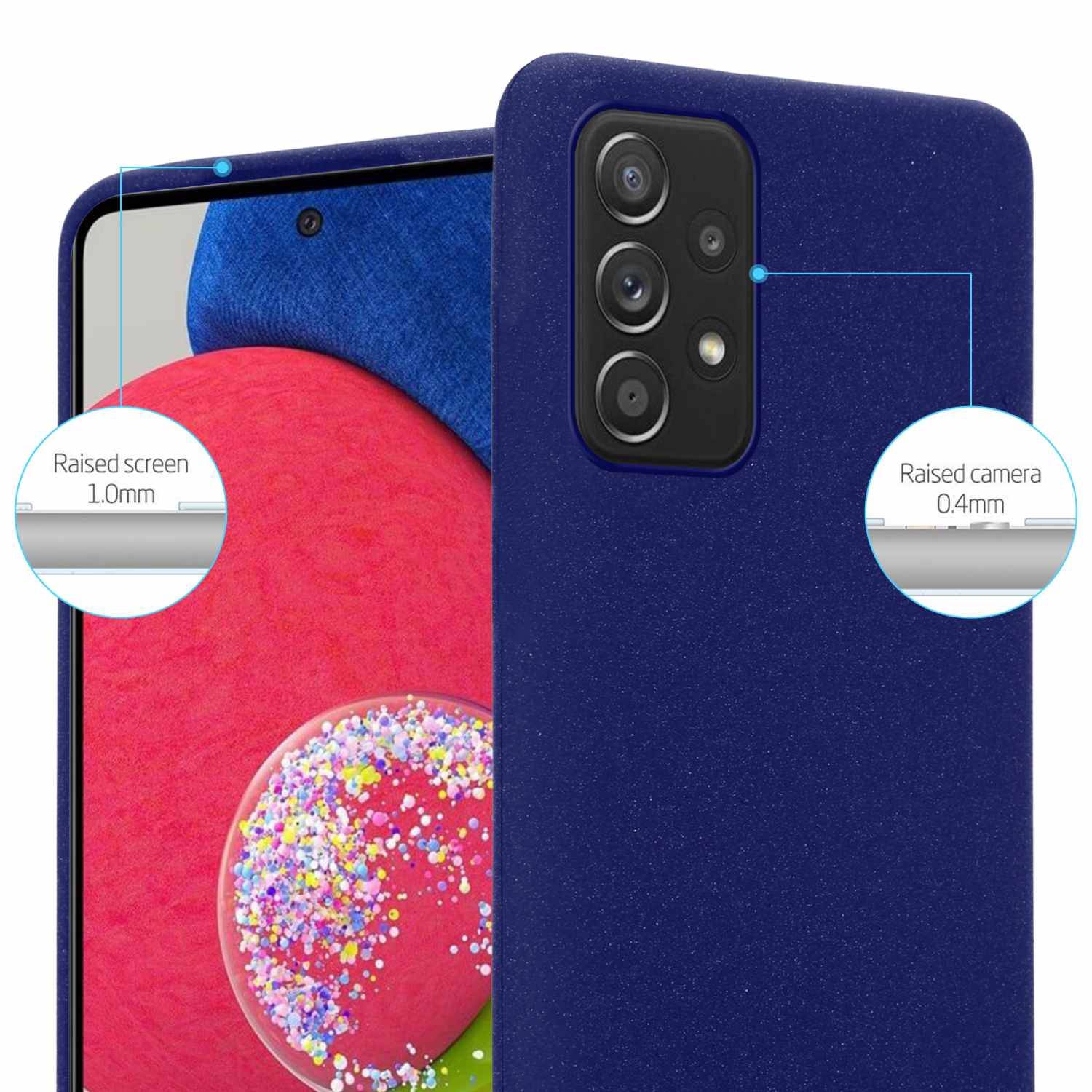 Cadorabo Schutzhülle für Samsung Galaxy A52 (4G / 5G) / A52s Hülle in Blau Handyhülle TPU Etui Cover Case