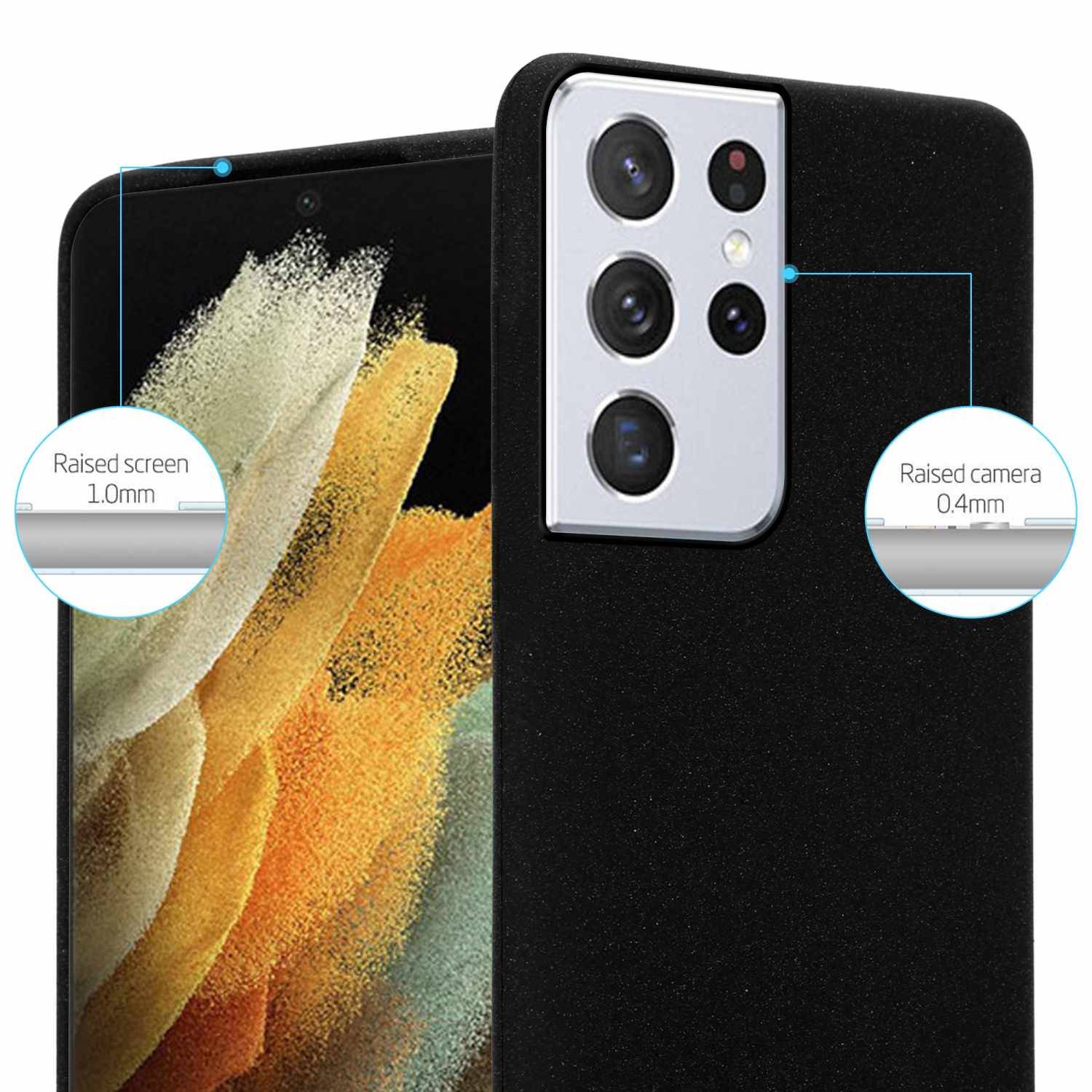 Cadorabo Schutzhülle für Samsung Galaxy S22 ULTRA Hülle in Schwarz Handyhülle TPU Etui Cover Case