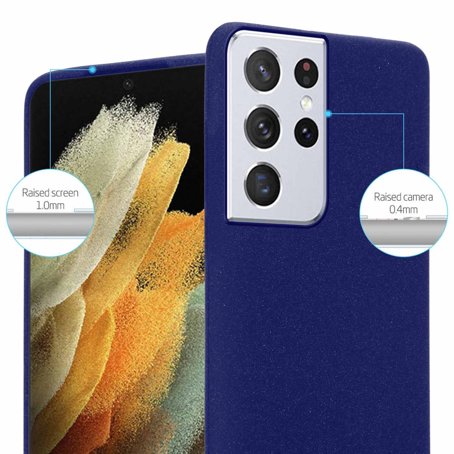 Cadorabo Schutzhülle für Samsung Galaxy S22 ULTRA Hülle in Blau Handyhülle TPU Etui Cover Case