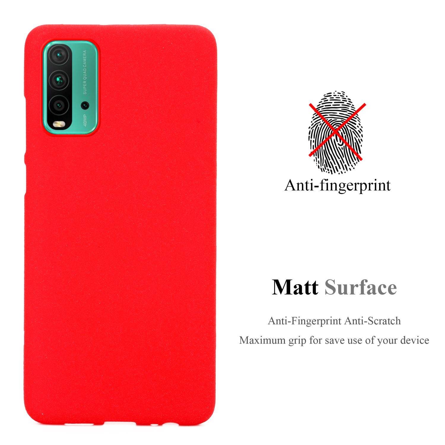 Cadorabo Schutzhülle für Xiaomi RedMi 9T / POCO M3 Hülle in Rot Handyhülle TPU Etui Cover Case
