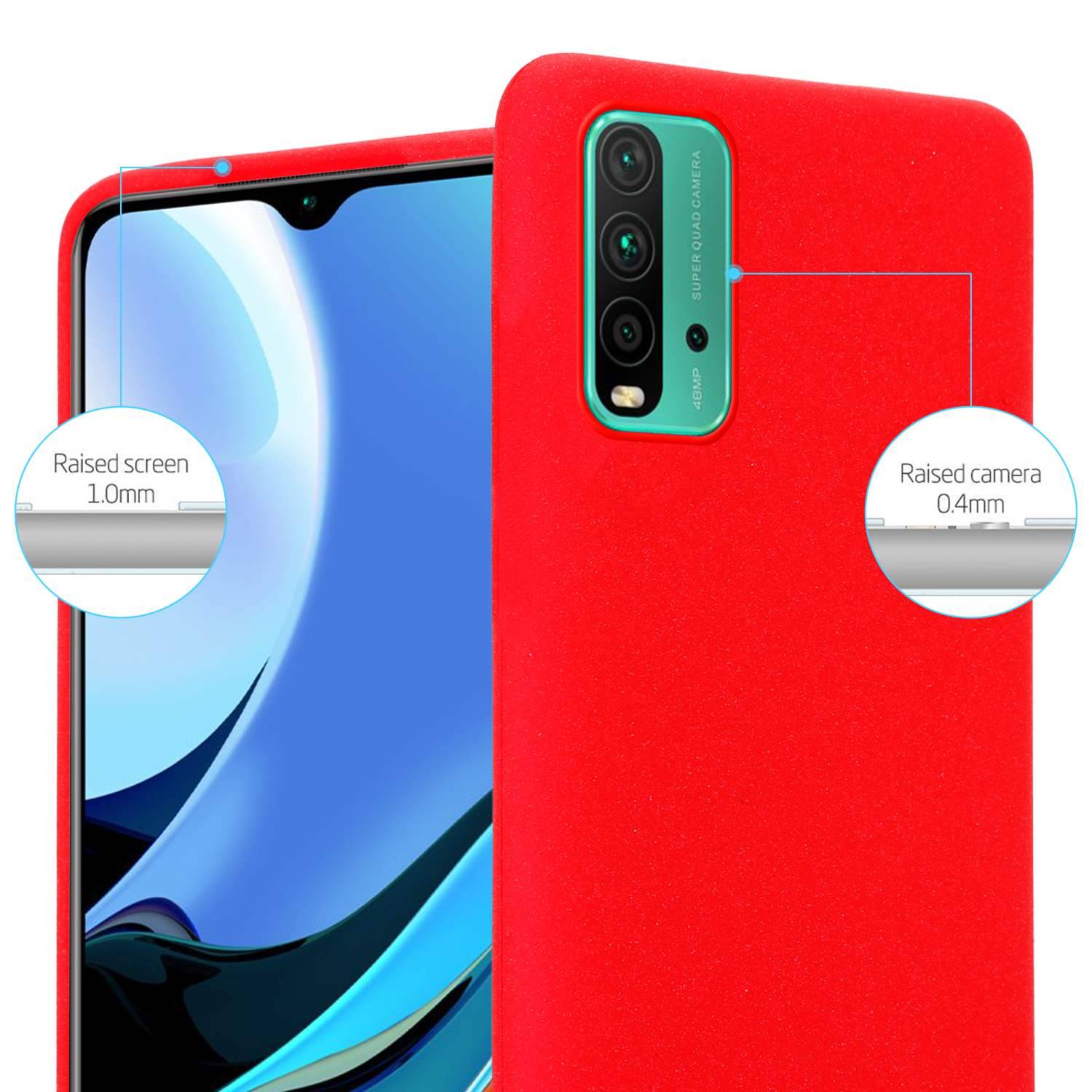 Cadorabo Schutzhülle für Xiaomi RedMi 9T / POCO M3 Hülle in Rot Handyhülle TPU Etui Cover Case