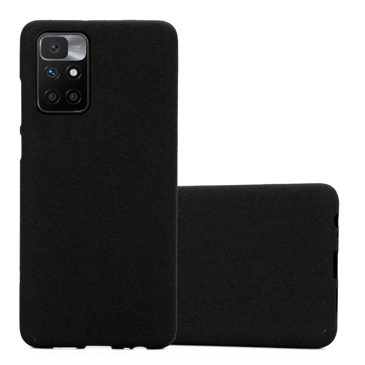 Cadorabo Schutzhülle für Xiaomi RedMi 10 / RedMi NOTE 11 4G Hülle in Schwarz Handyhülle TPU Etui Cover Case