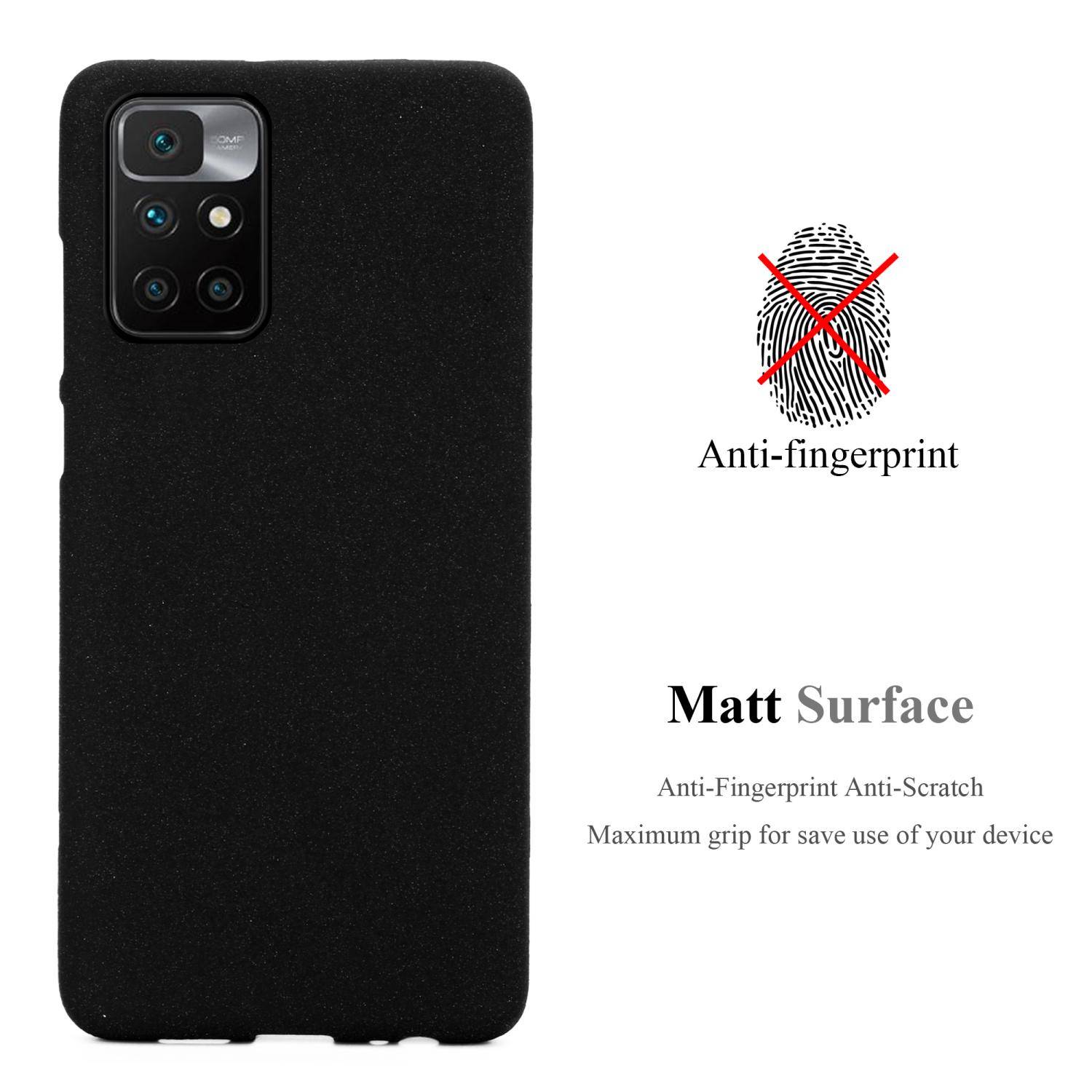 Cadorabo Schutzhülle für Xiaomi RedMi 10 / RedMi NOTE 11 4G Hülle in Schwarz Handyhülle TPU Etui Cover Case