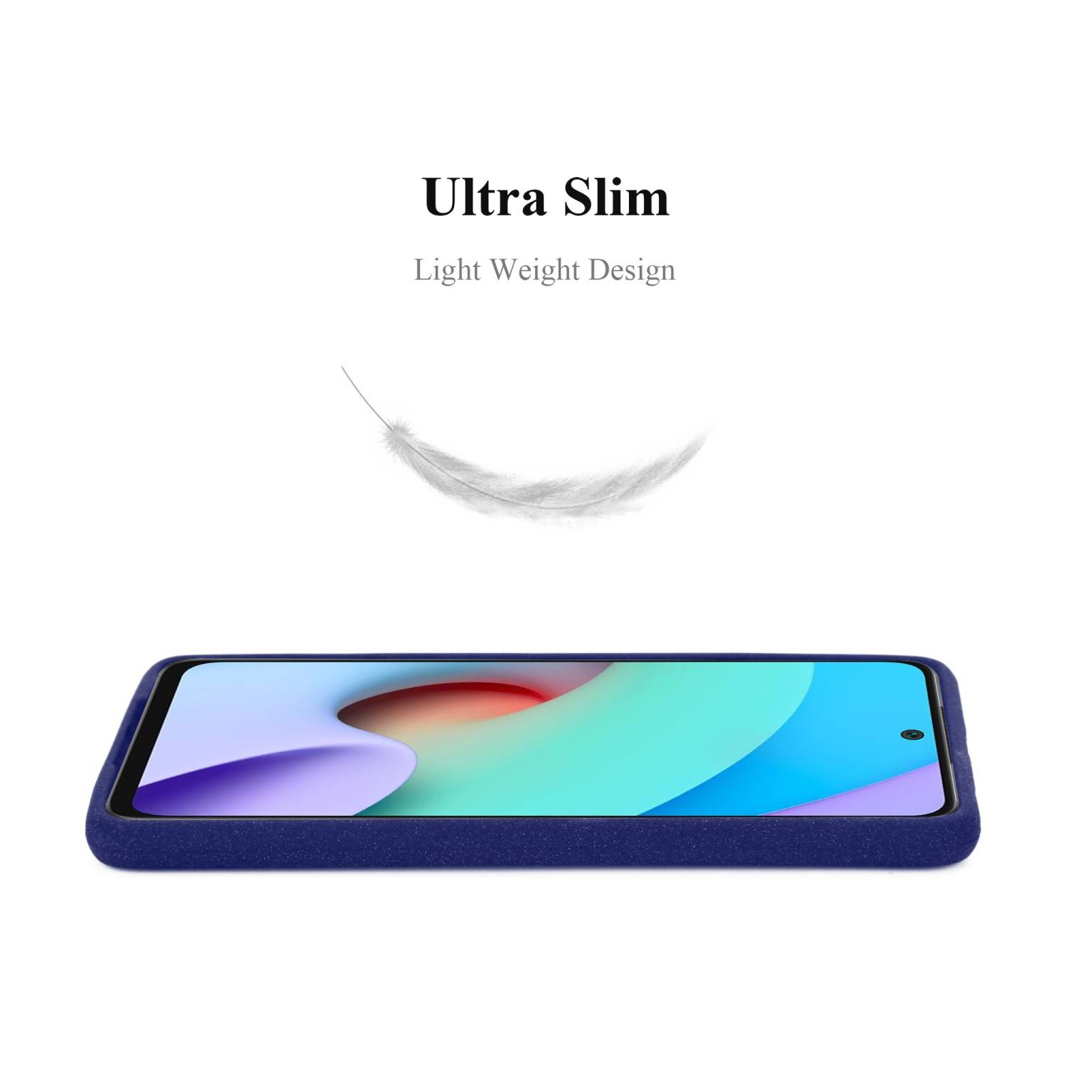 Cadorabo Schutzhülle für Xiaomi RedMi 10 / RedMi NOTE 11 4G Hülle in Blau Handyhülle TPU Etui Cover Case