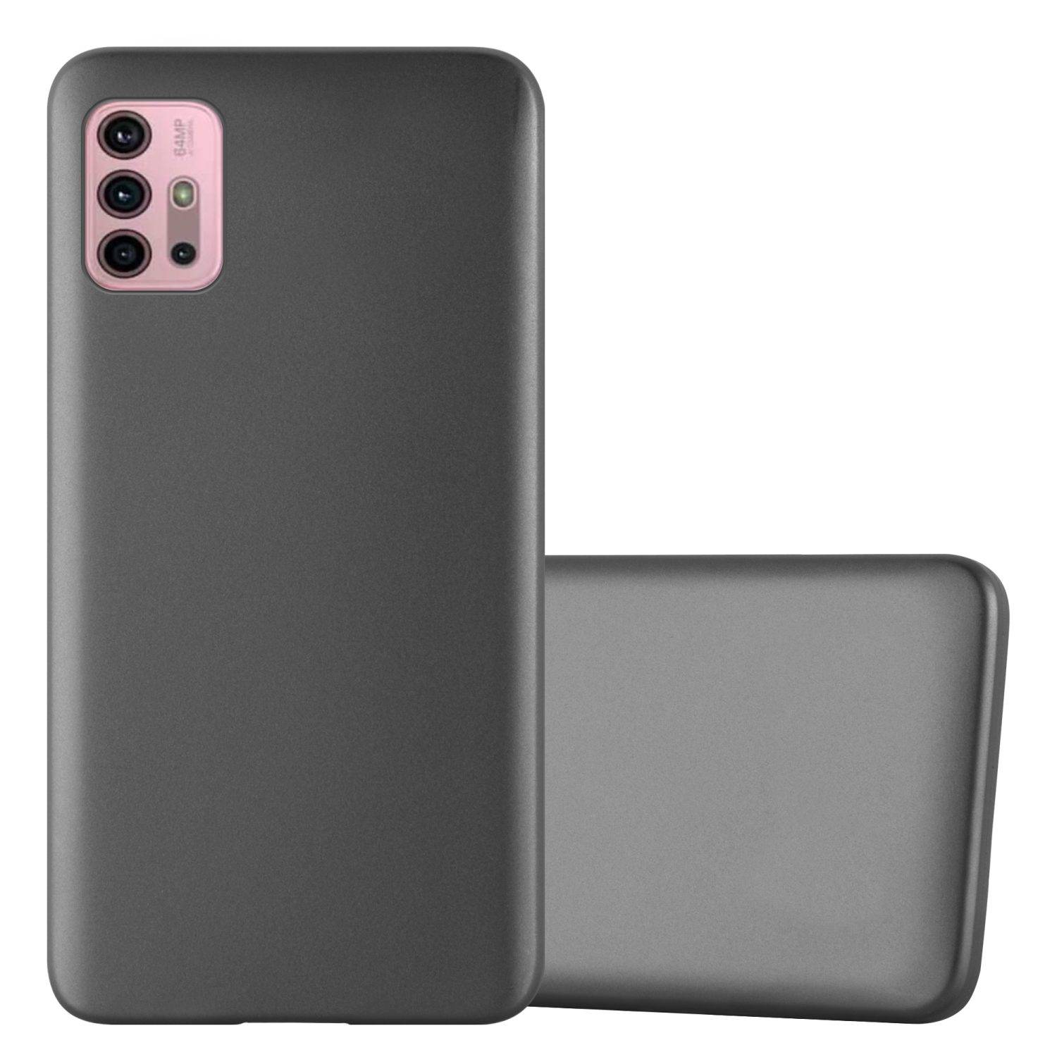 Cadorabo Schutzhülle für Motorola MOTO G10 / G30 Hülle in Grau Handyhülle TPU Silikon Etui Cover Case