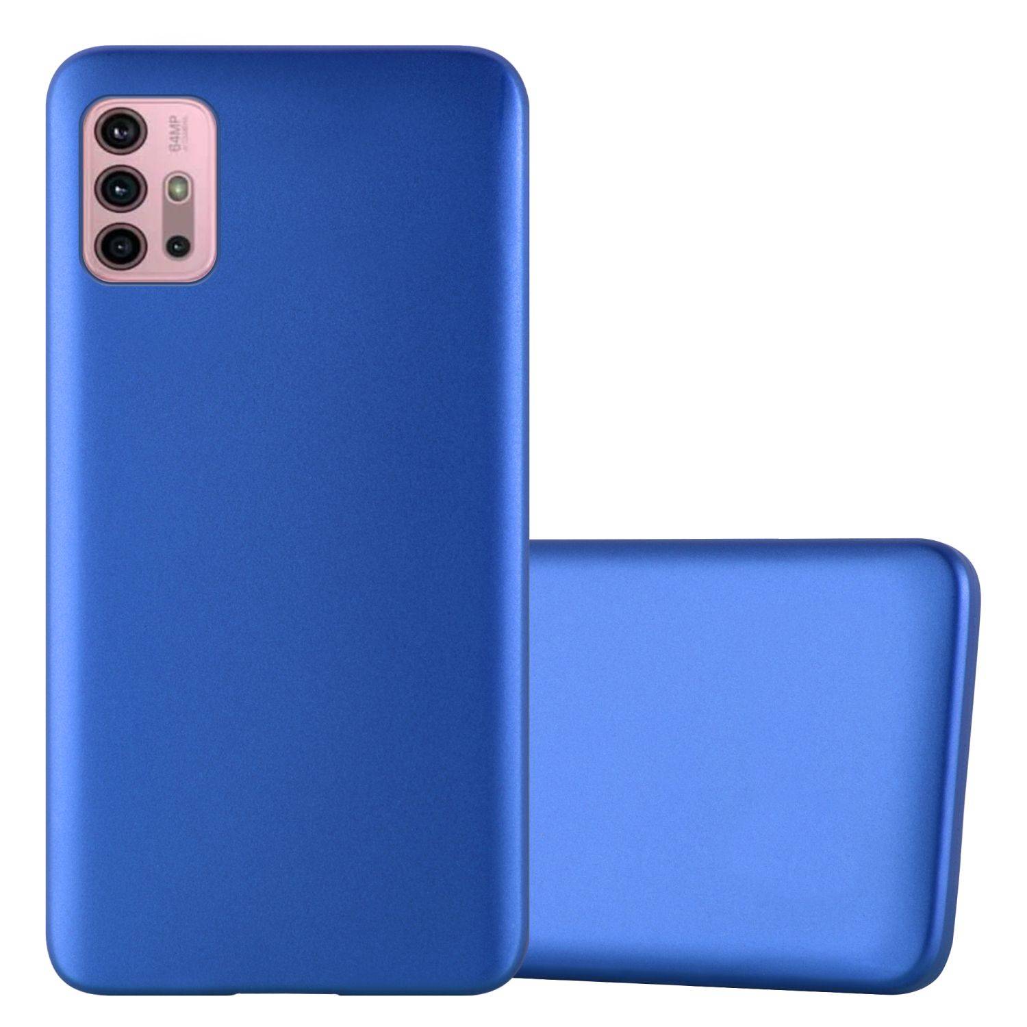 Cadorabo Schutzhülle für Motorola MOTO G10 / G30 Hülle in Blau Handyhülle TPU Silikon Etui Cover Case