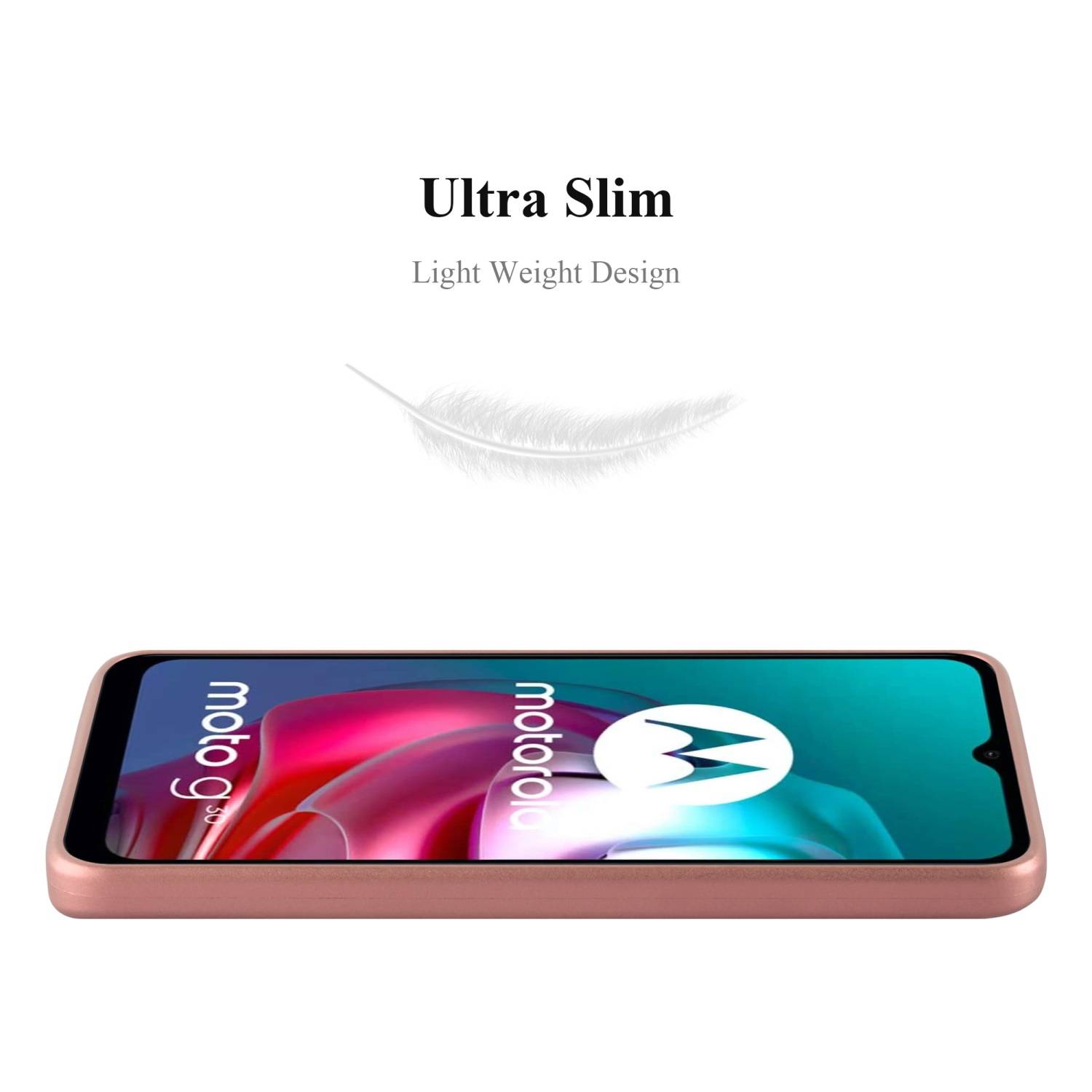 Cadorabo Schutzhülle für Motorola MOTO G10 / G30 Hülle in Rosa Handyhülle TPU Silikon Etui Cover Case