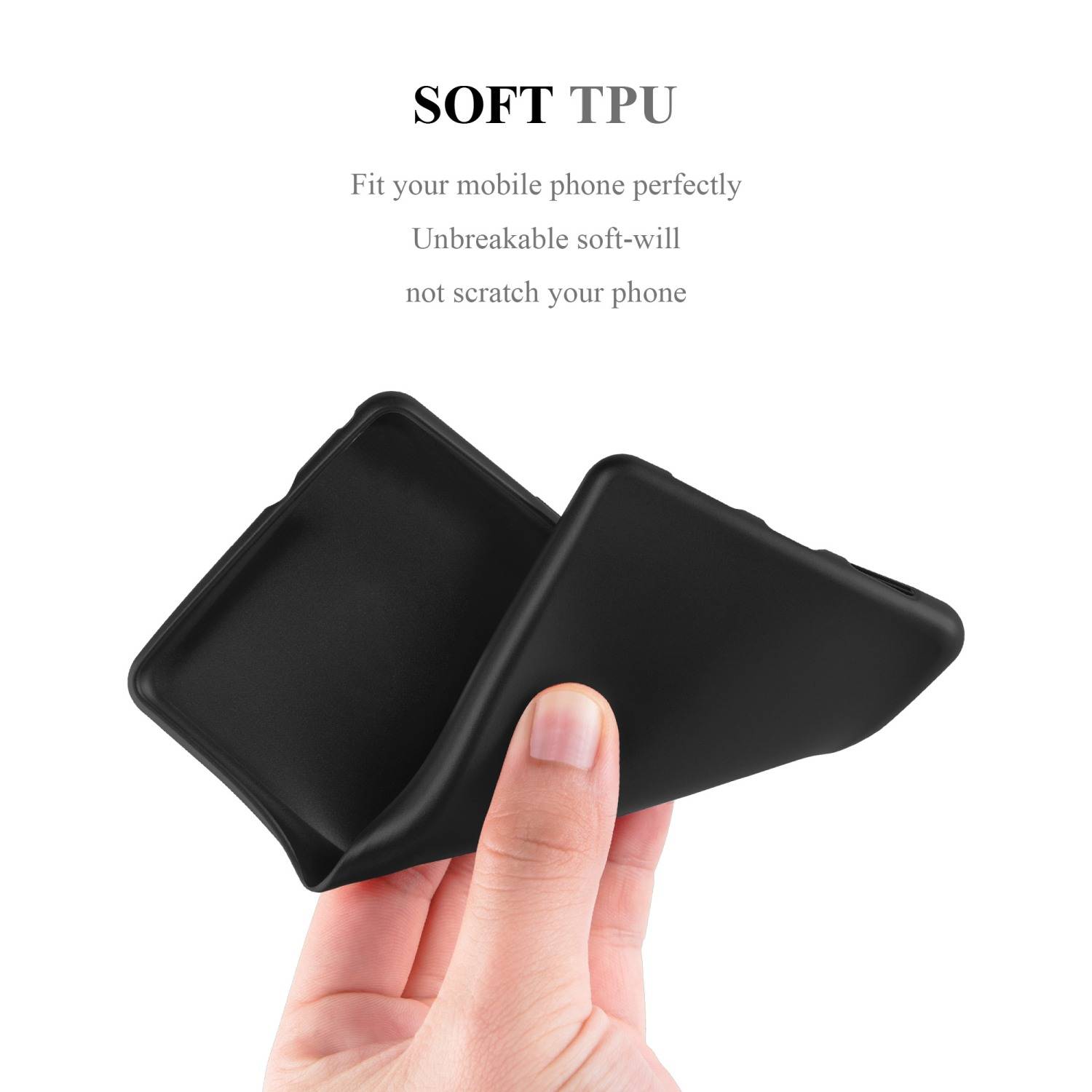 Cadorabo Schutzhülle für Oppo A94 5G Hülle in Schwarz Handyhülle TPU Silikon Etui Cover Case