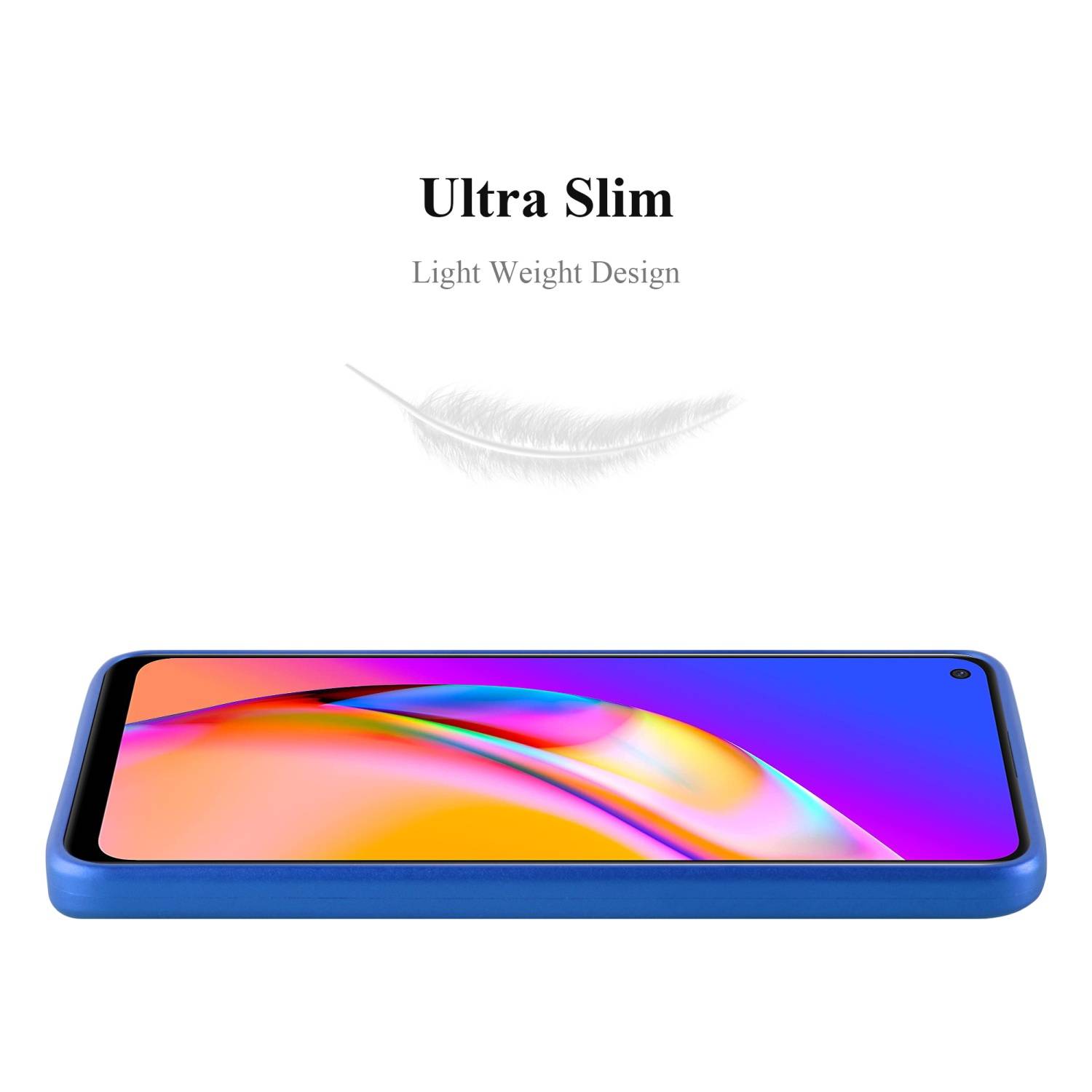 Cadorabo Schutzhülle für Oppo A94 5G Hülle in Blau Handyhülle TPU Silikon Etui Cover Case