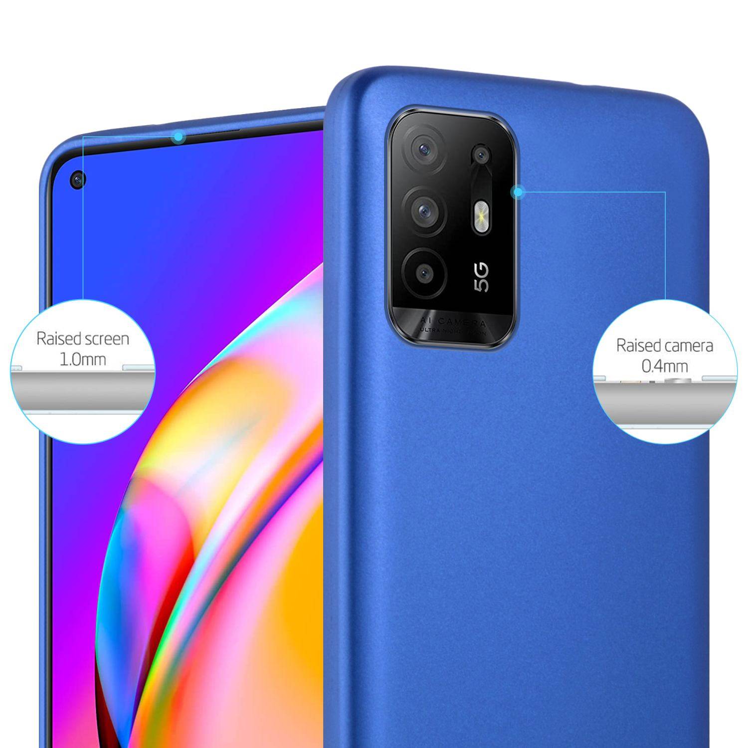 Cadorabo Schutzhülle für Oppo A94 5G Hülle in Blau Handyhülle TPU Silikon Etui Cover Case