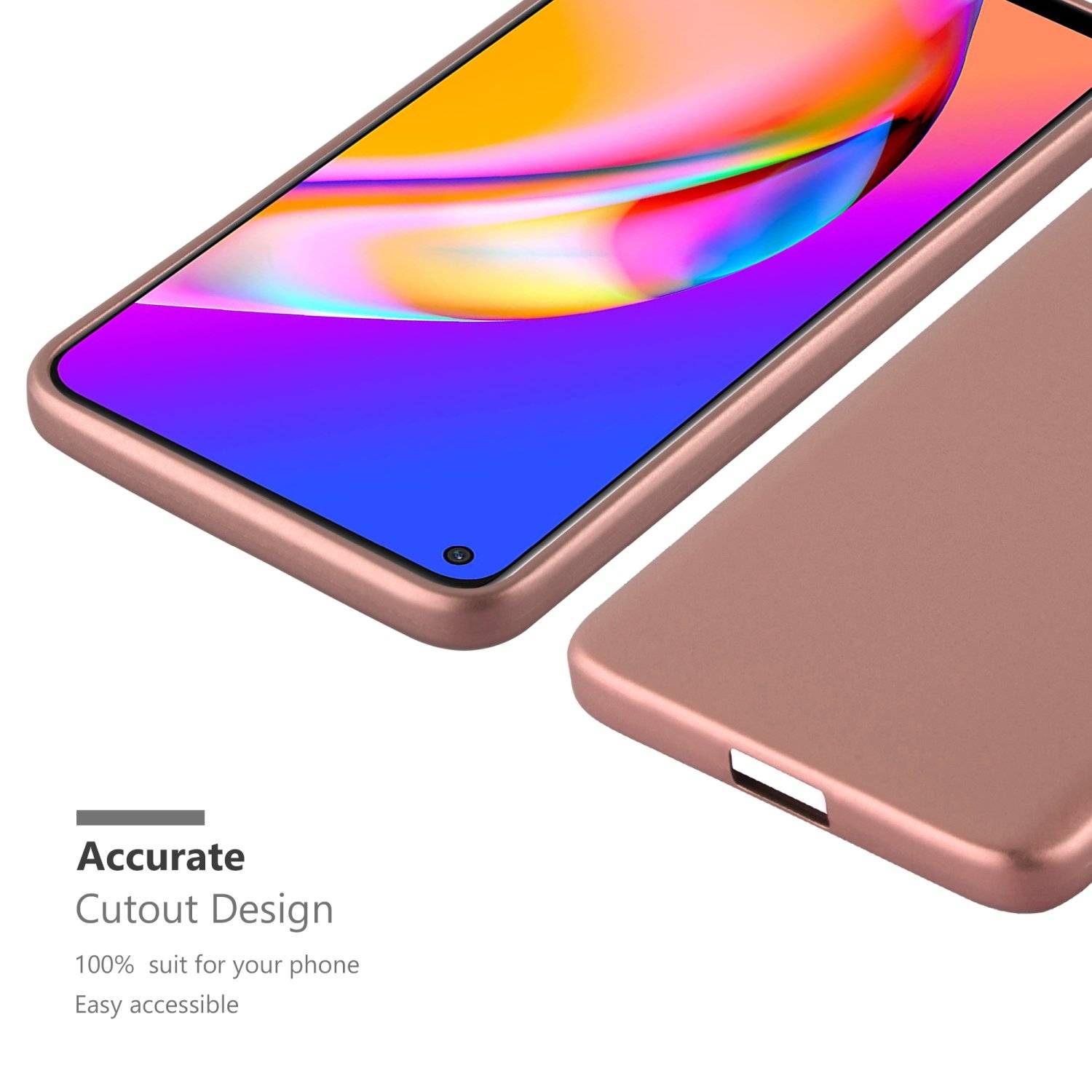 Cadorabo Schutzhülle für Oppo A94 5G Hülle in Rosa Handyhülle TPU Silikon Etui Cover Case