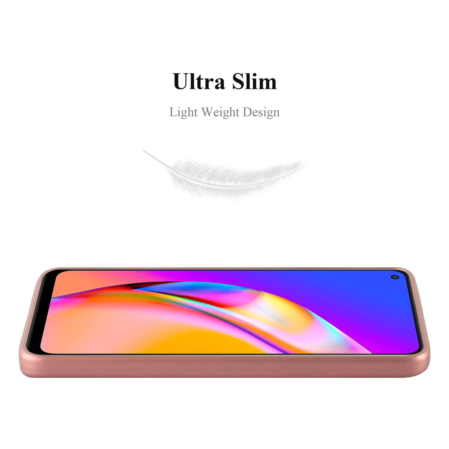 Cadorabo Schutzhülle für Oppo A94 5G Hülle in Rosa Handyhülle TPU Silikon Etui Cover Case