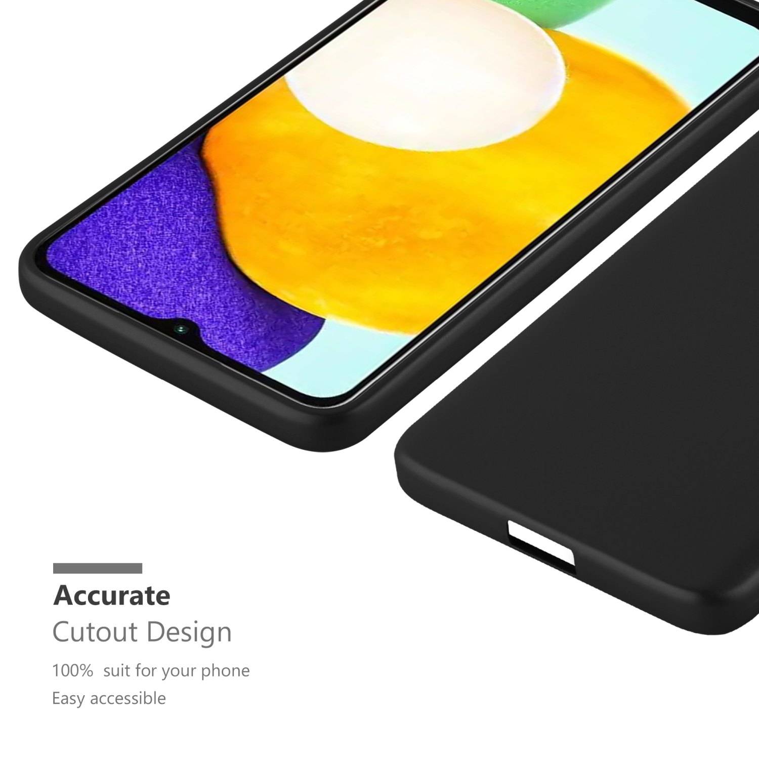 Cadorabo Schutzhülle für Samsung Galaxy A13 5G Hülle in Schwarz Handyhülle TPU Silikon Etui Cover Case