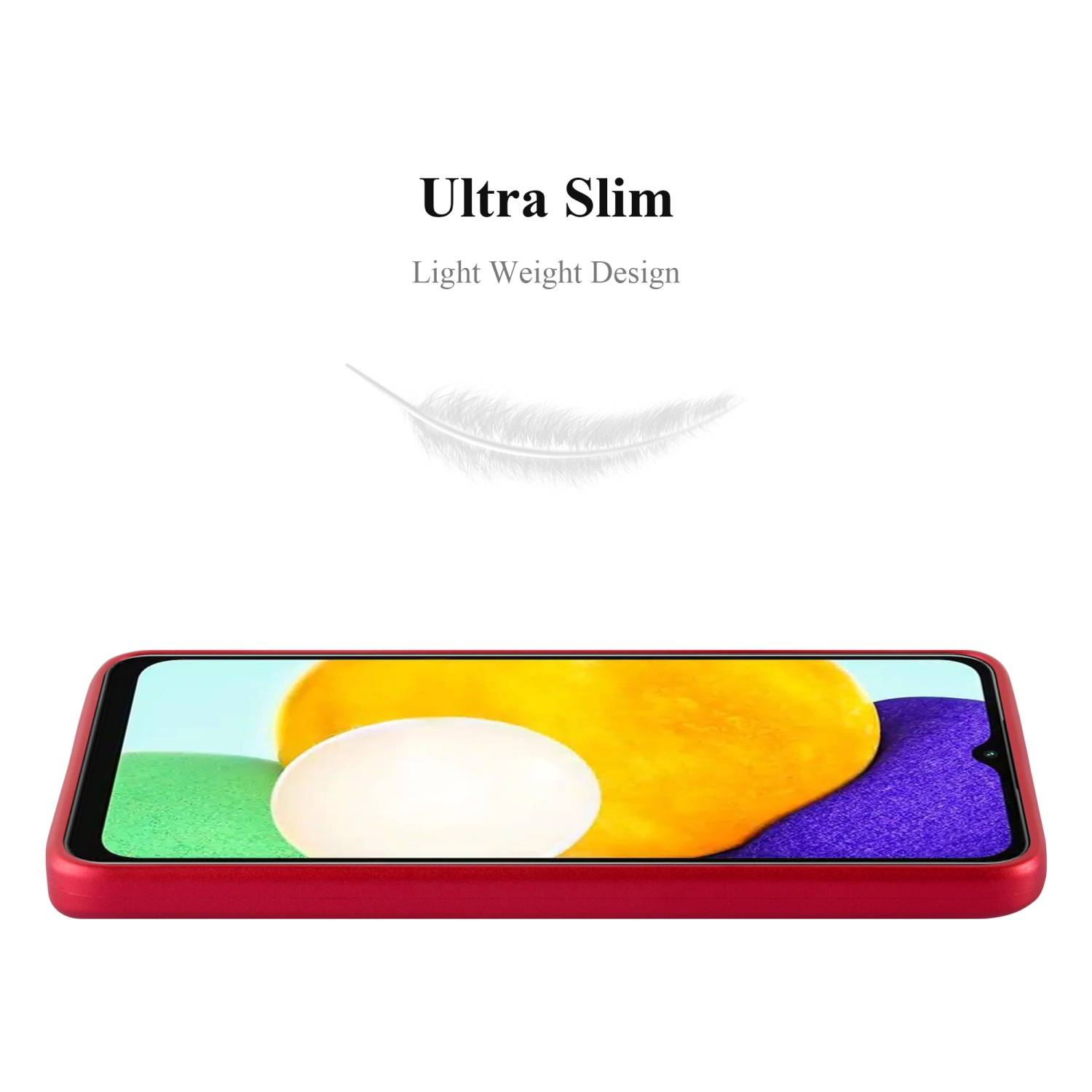 Cadorabo Schutzhülle für Samsung Galaxy A13 5G Hülle in Rot Handyhülle TPU Silikon Etui Cover Case