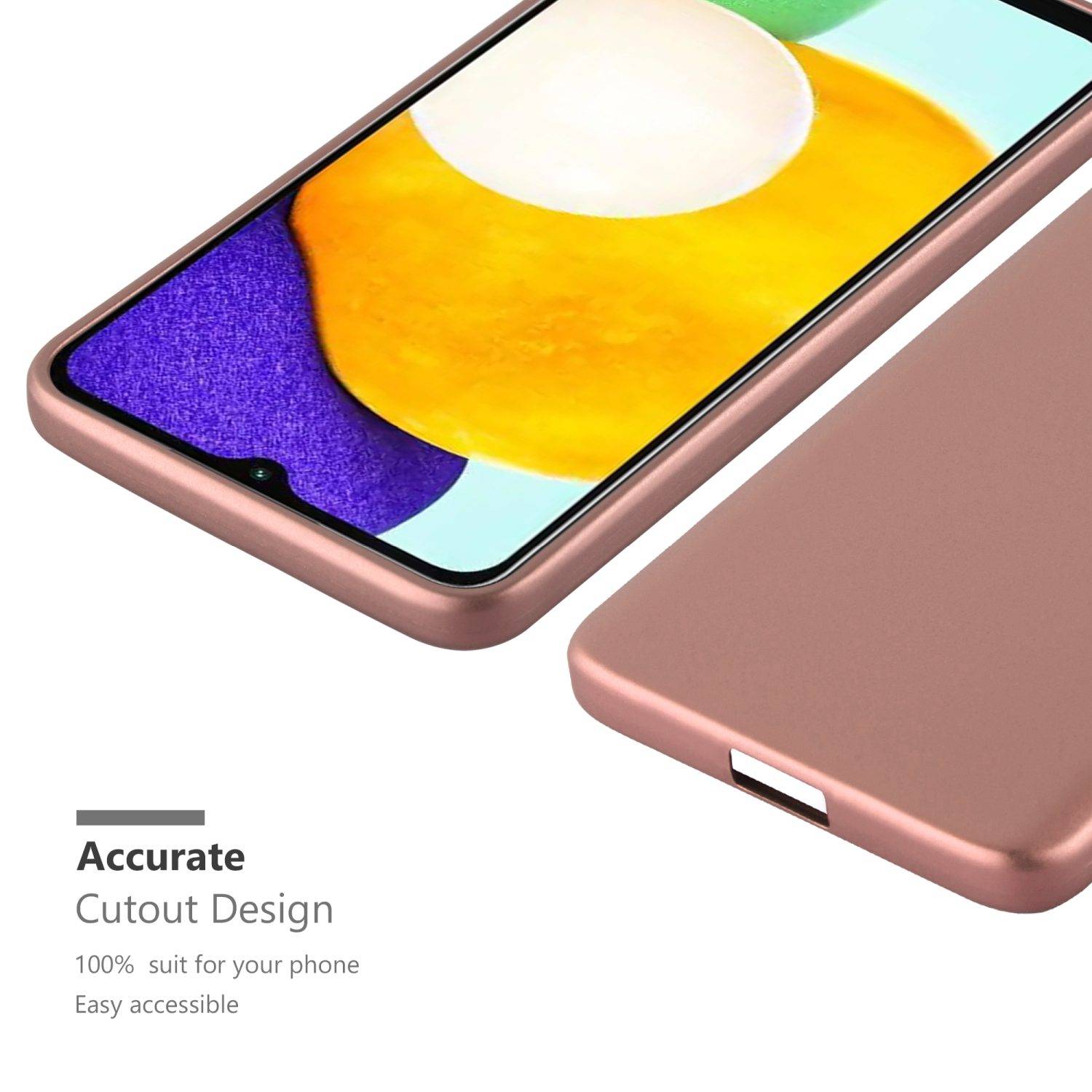 Cadorabo Schutzhülle für Samsung Galaxy A13 5G Hülle in Rosa Handyhülle TPU Silikon Etui Cover Case