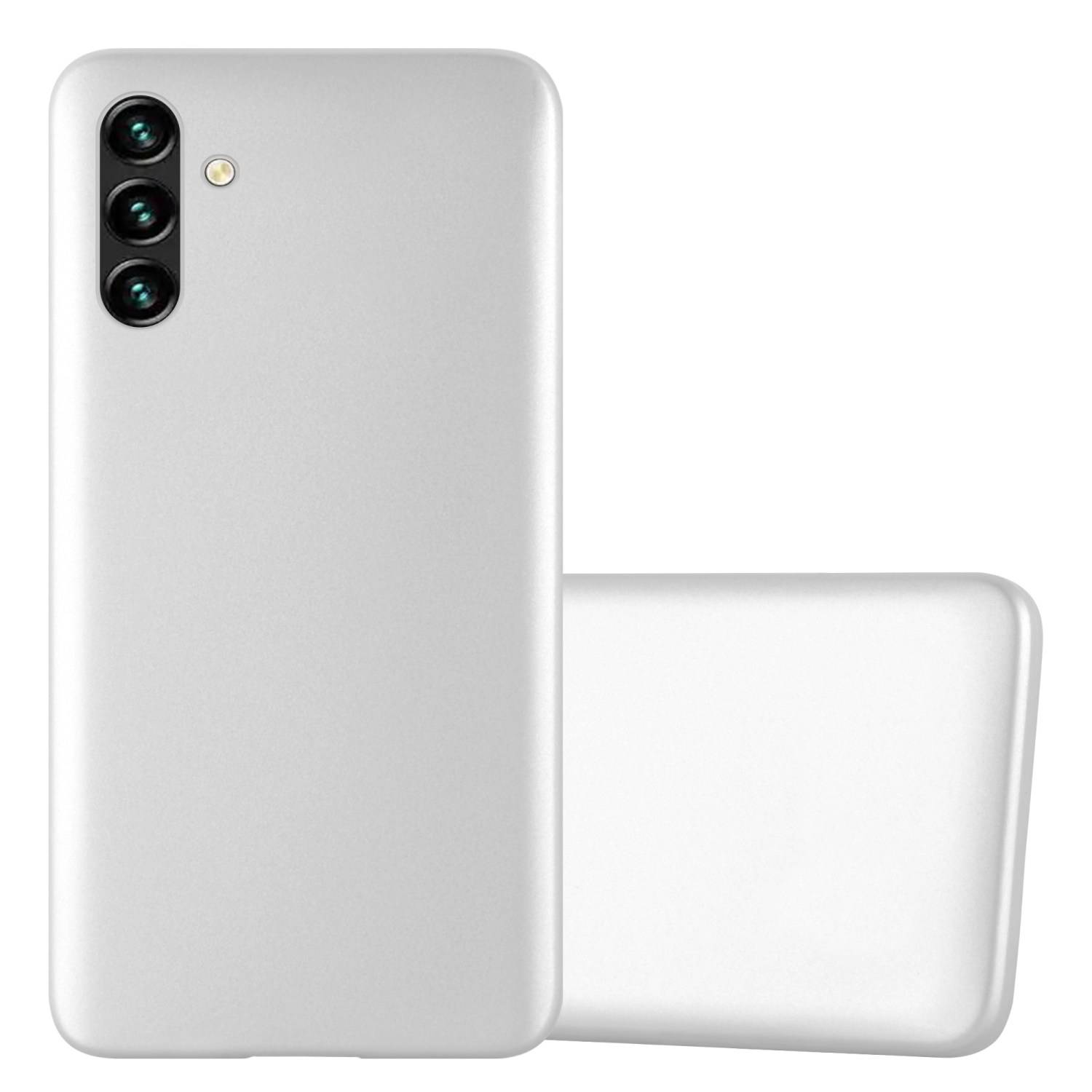 Cadorabo Schutzhülle für Samsung Galaxy A13 5G Hülle in Silber Handyhülle TPU Silikon Etui Cover Case