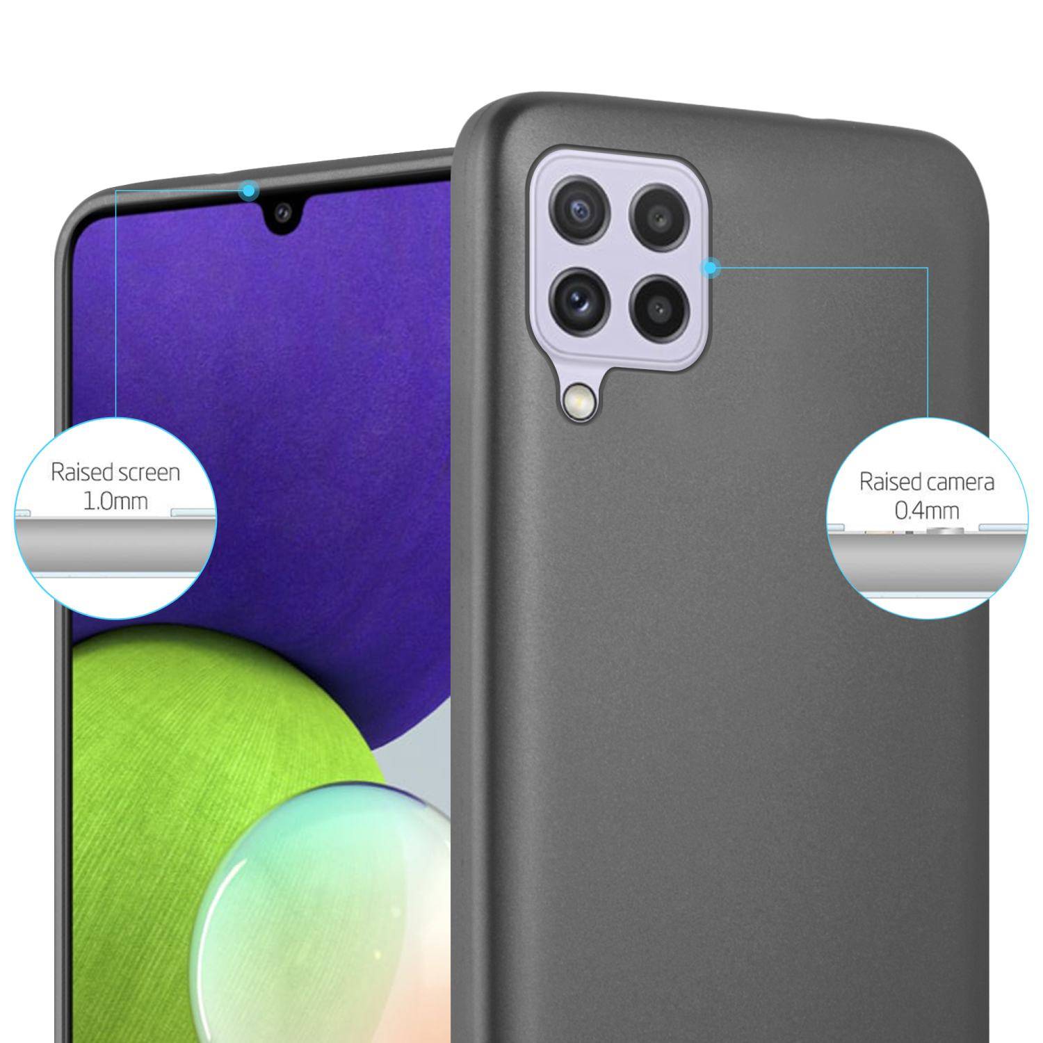 Cadorabo Schutzhülle für Samsung Galaxy A22 4G / M22 / M32 4G Hülle in Grau Handyhülle TPU Silikon Etui Cover Case