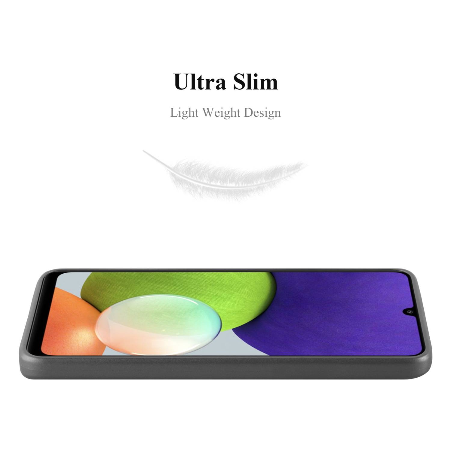 Cadorabo Schutzhülle für Samsung Galaxy A22 4G / M22 / M32 4G Hülle in Grau Handyhülle TPU Silikon Etui Cover Case