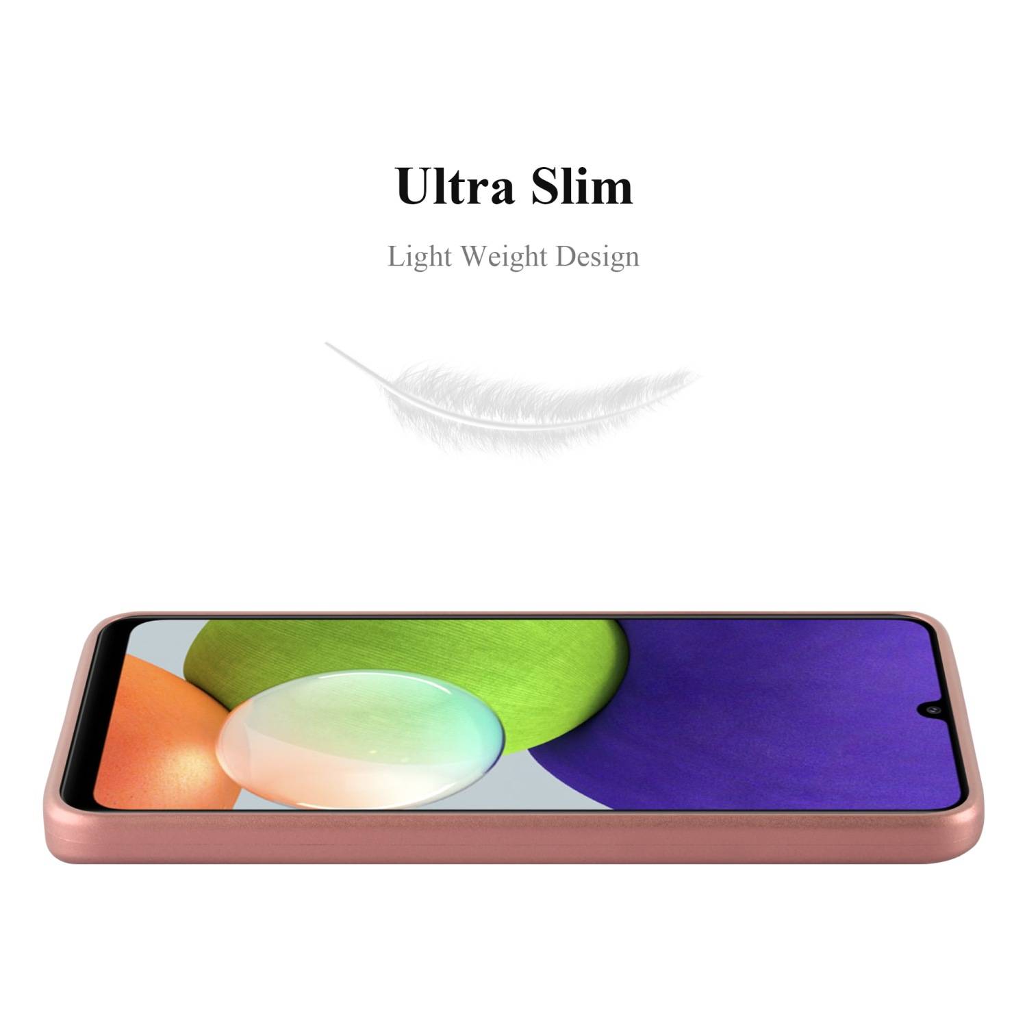 Cadorabo Schutzhülle für Samsung Galaxy A22 4G / M22 / M32 4G Hülle in Rosa Handyhülle TPU Silikon Etui Cover Case