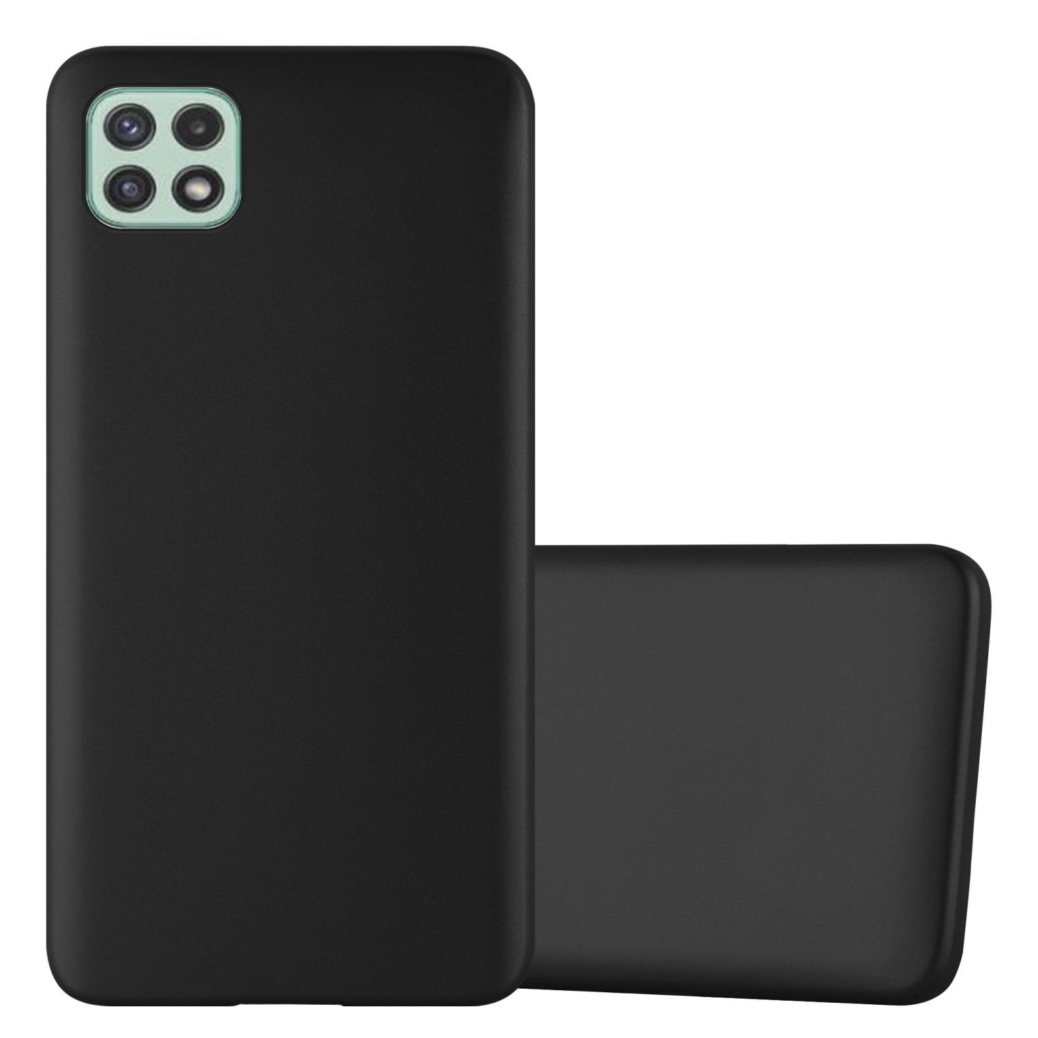 Cadorabo Schutzhülle für Samsung Galaxy A22 5G Hülle in Schwarz Handyhülle TPU Silikon Etui Cover Case