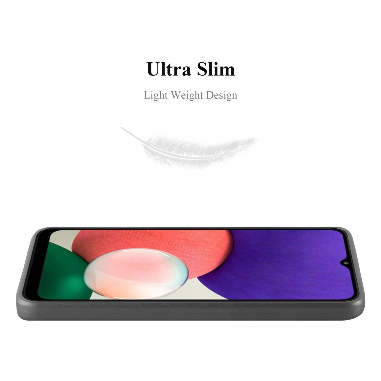 Cadorabo Schutzhülle für Samsung Galaxy A22 5G Hülle in Grau Handyhülle TPU Silikon Etui Cover Case