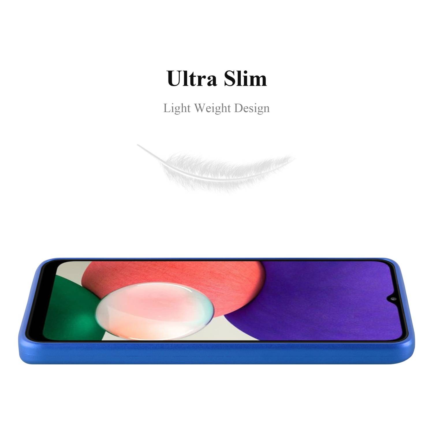 Cadorabo Schutzhülle für Samsung Galaxy A22 5G Hülle in Blau Handyhülle TPU Silikon Etui Cover Case