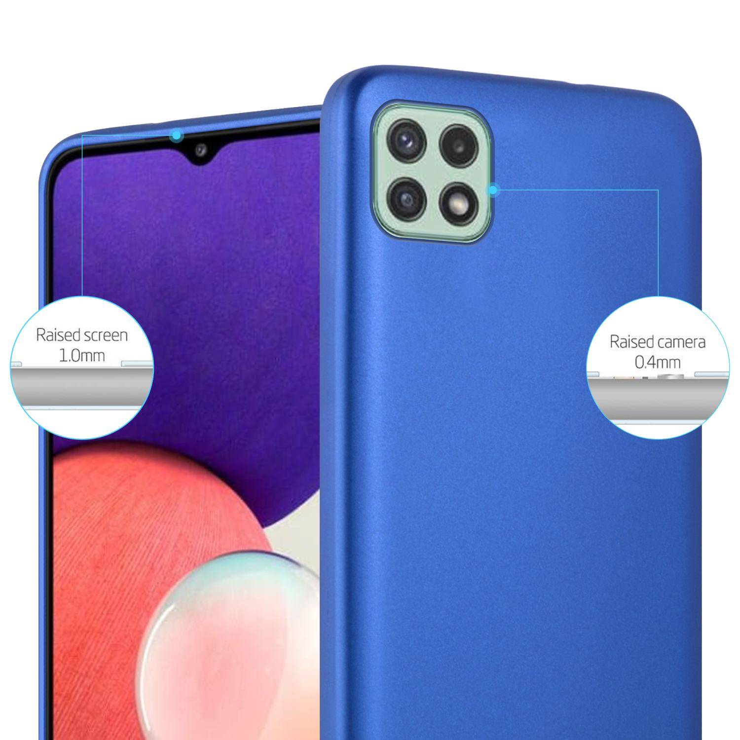 Cadorabo Schutzhülle für Samsung Galaxy A22 5G Hülle in Blau Handyhülle TPU Silikon Etui Cover Case