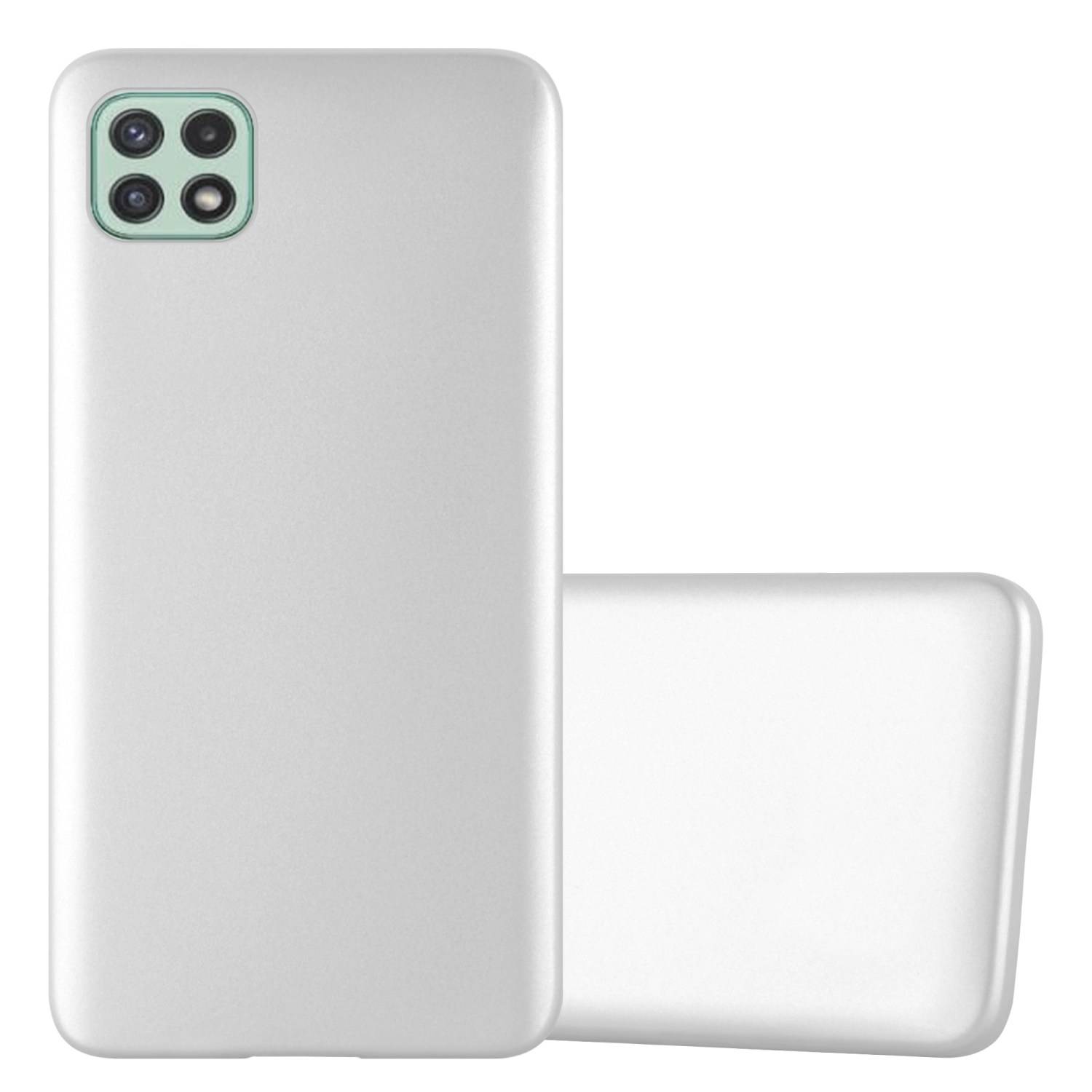 Cadorabo Schutzhülle für Samsung Galaxy A22 5G Hülle in Silber Handyhülle TPU Silikon Etui Cover Case