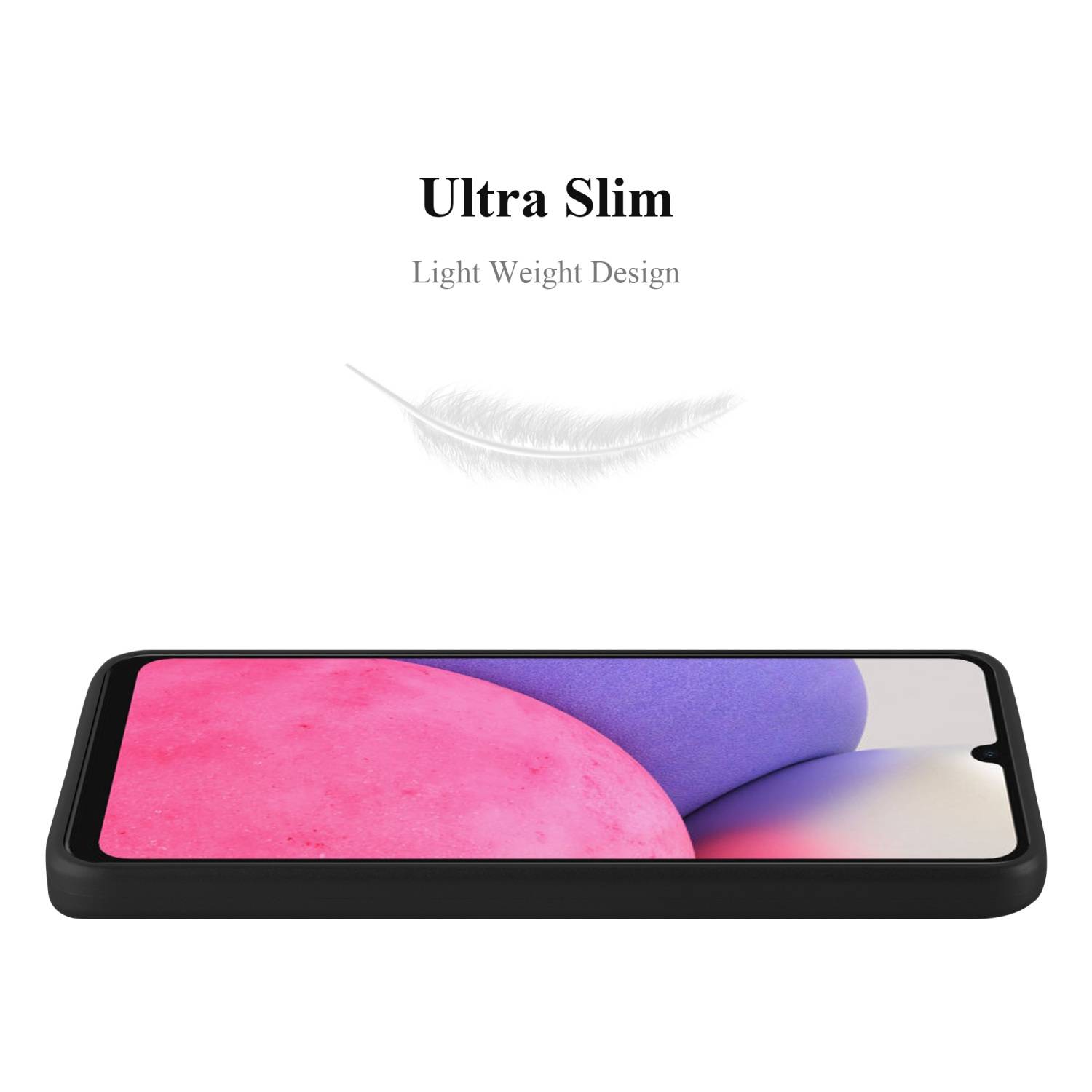 Cadorabo Schutzhülle für Samsung Galaxy A33 5G Hülle in Schwarz Handyhülle TPU Silikon Etui Cover Case